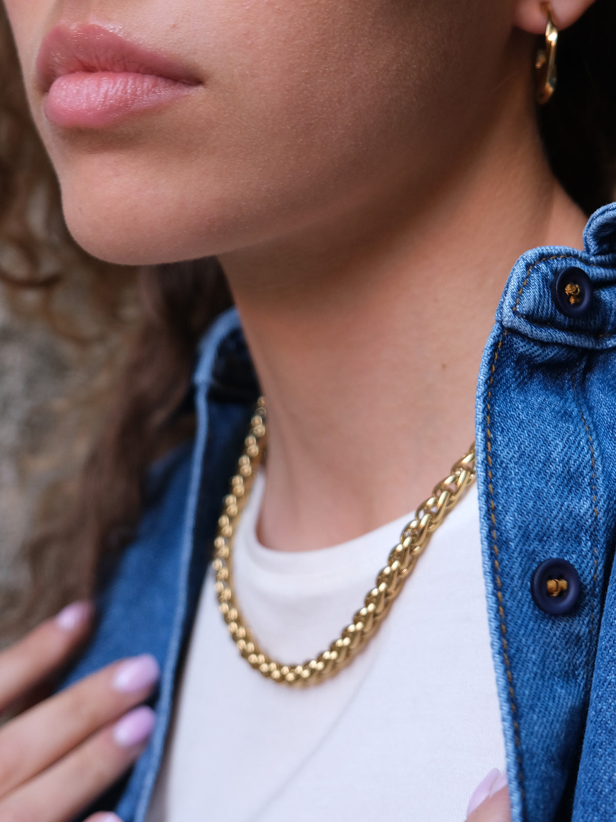 A&C Oslo Wheatchain Gold Necklace