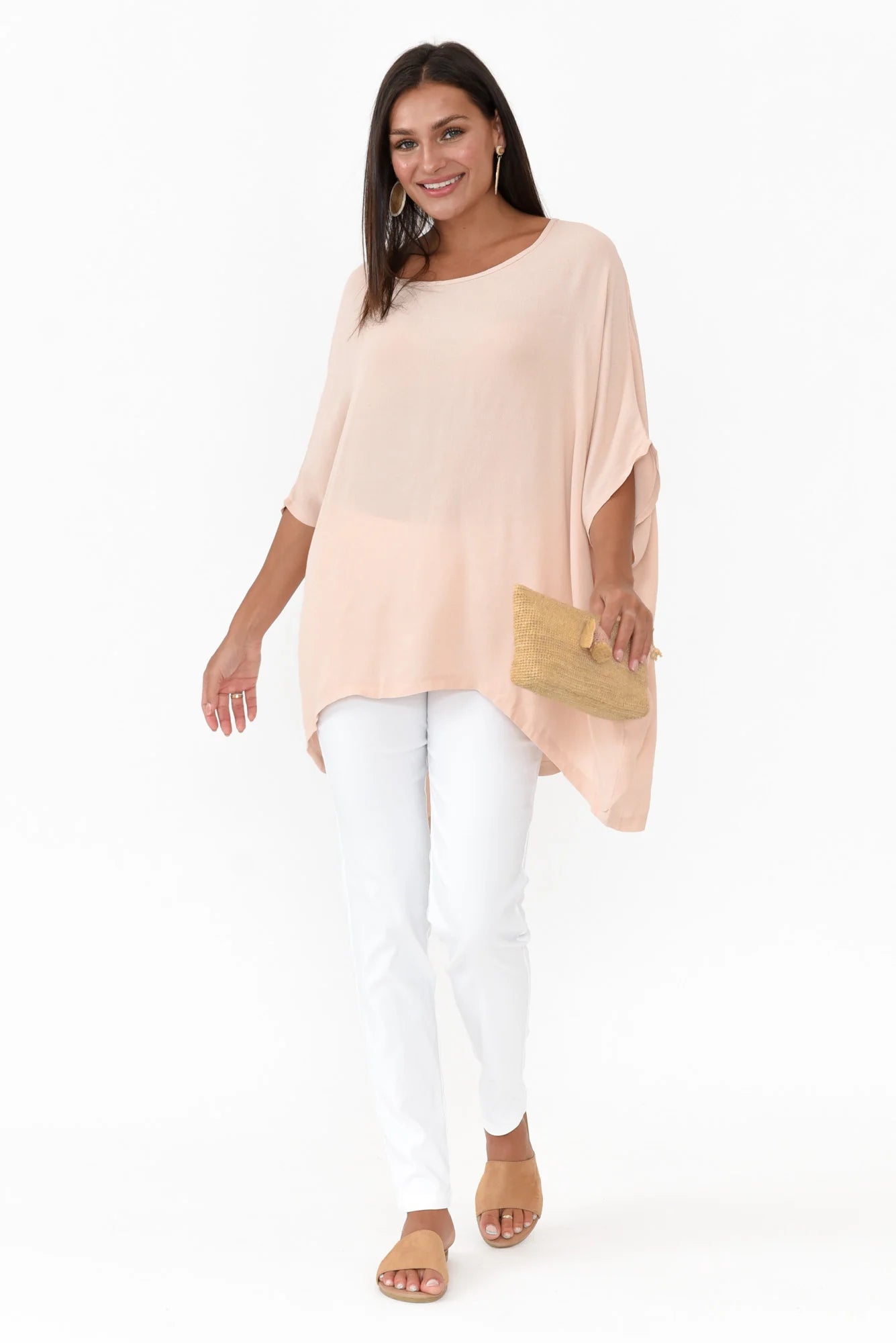 Drape Top Dusty Pink One Size