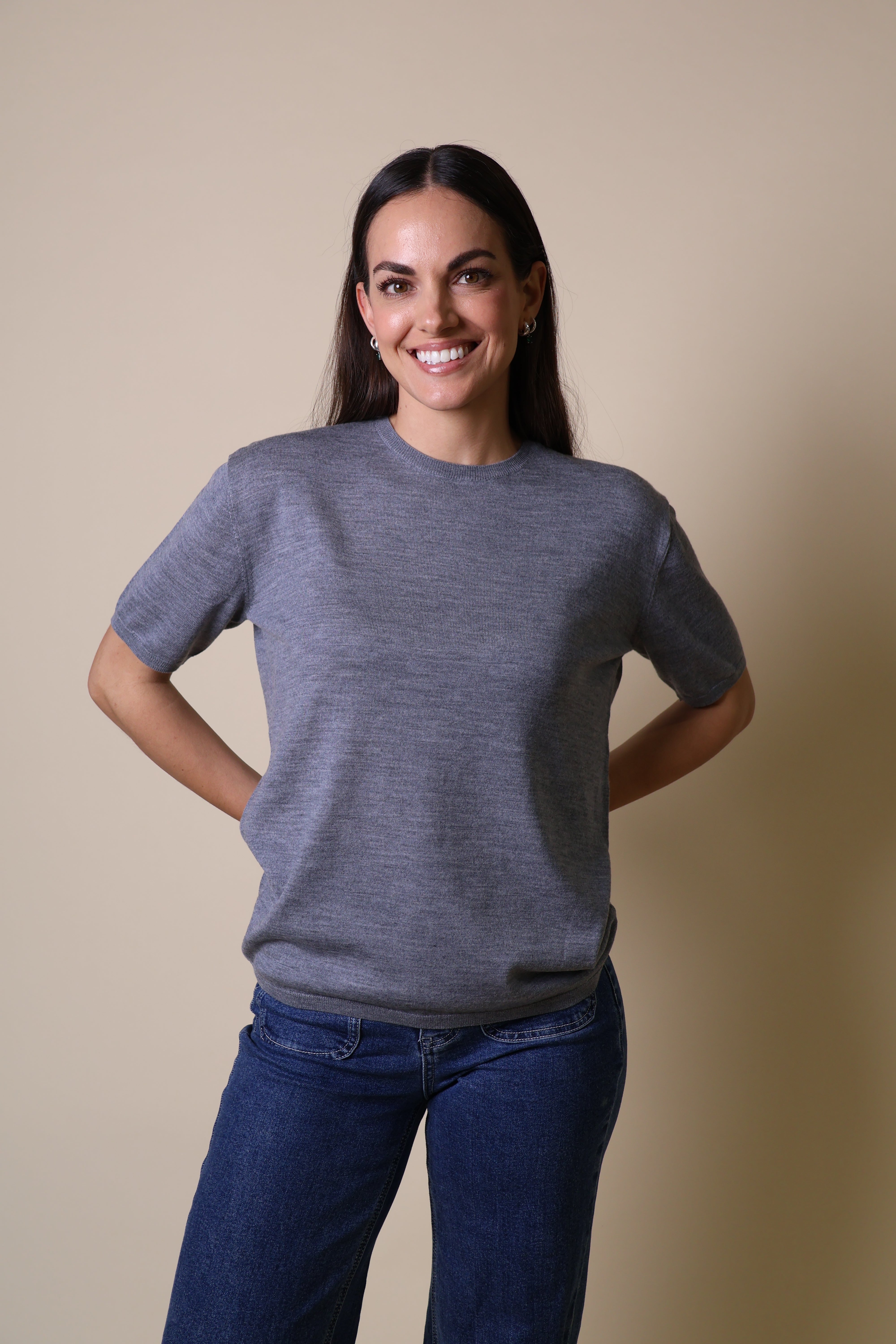 Spinel Tee Yarnsmith Grey Marle