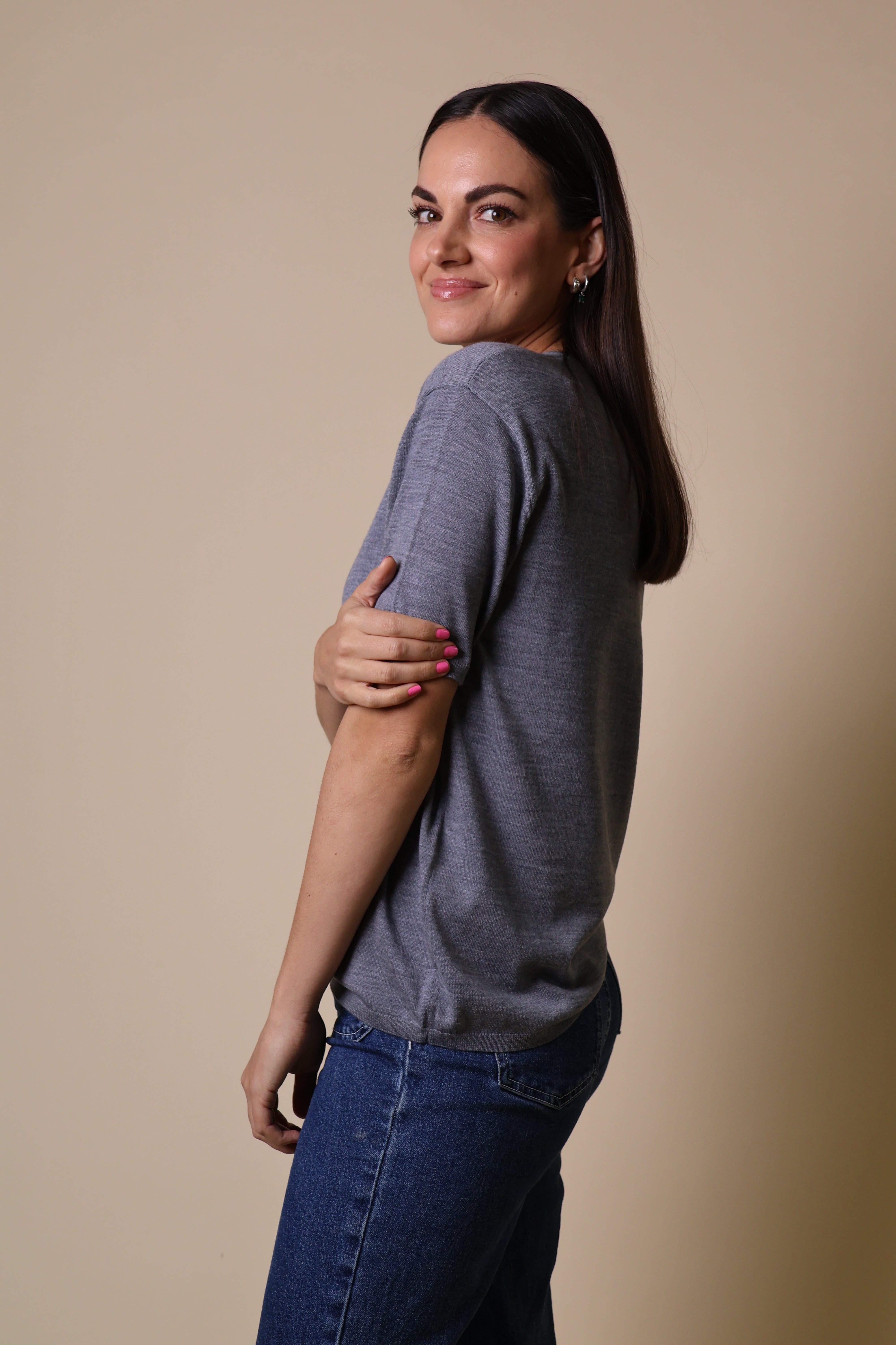 Spinel Tee Yarnsmith Grey Marle