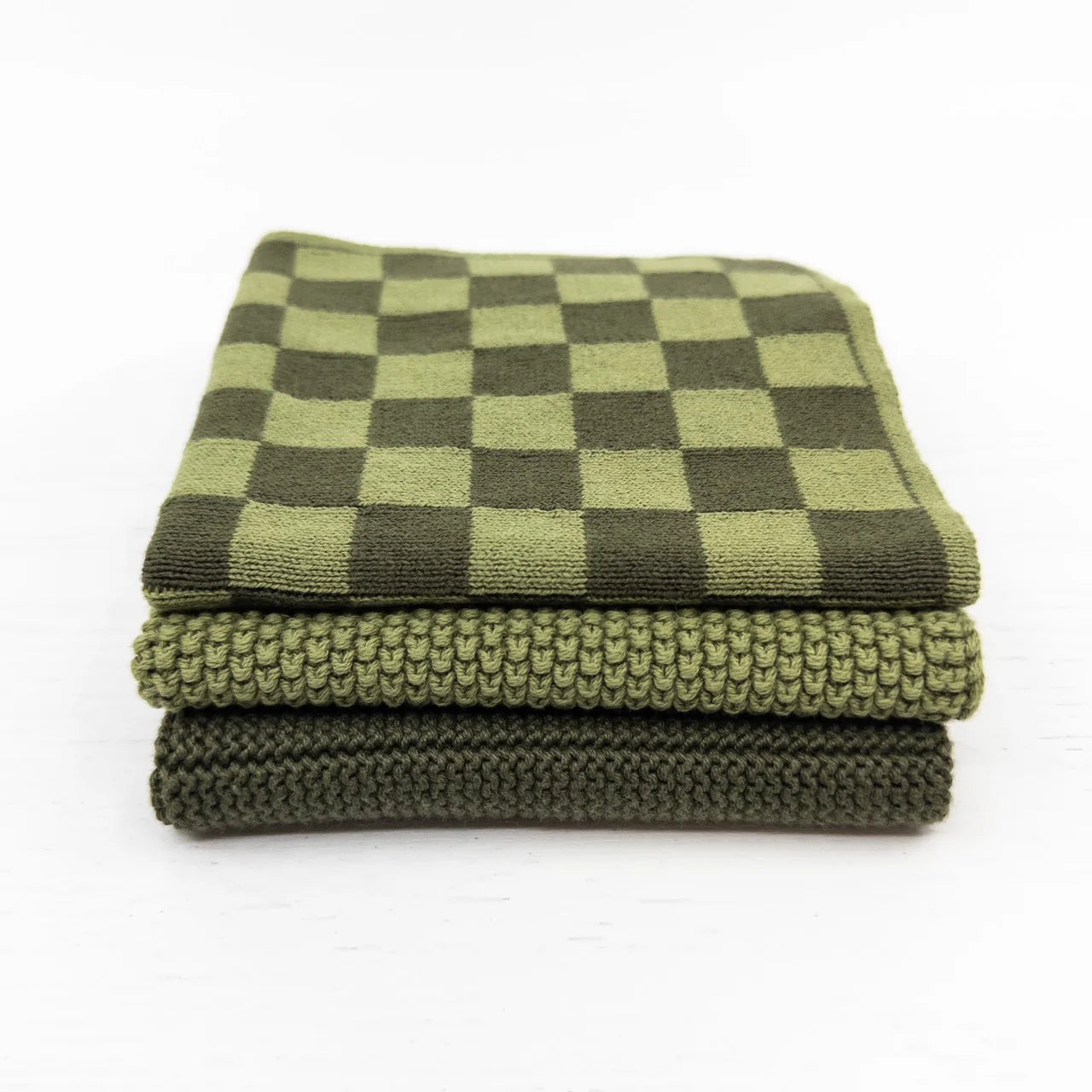 Dishcloth 3pk Ecovask Olive Moss