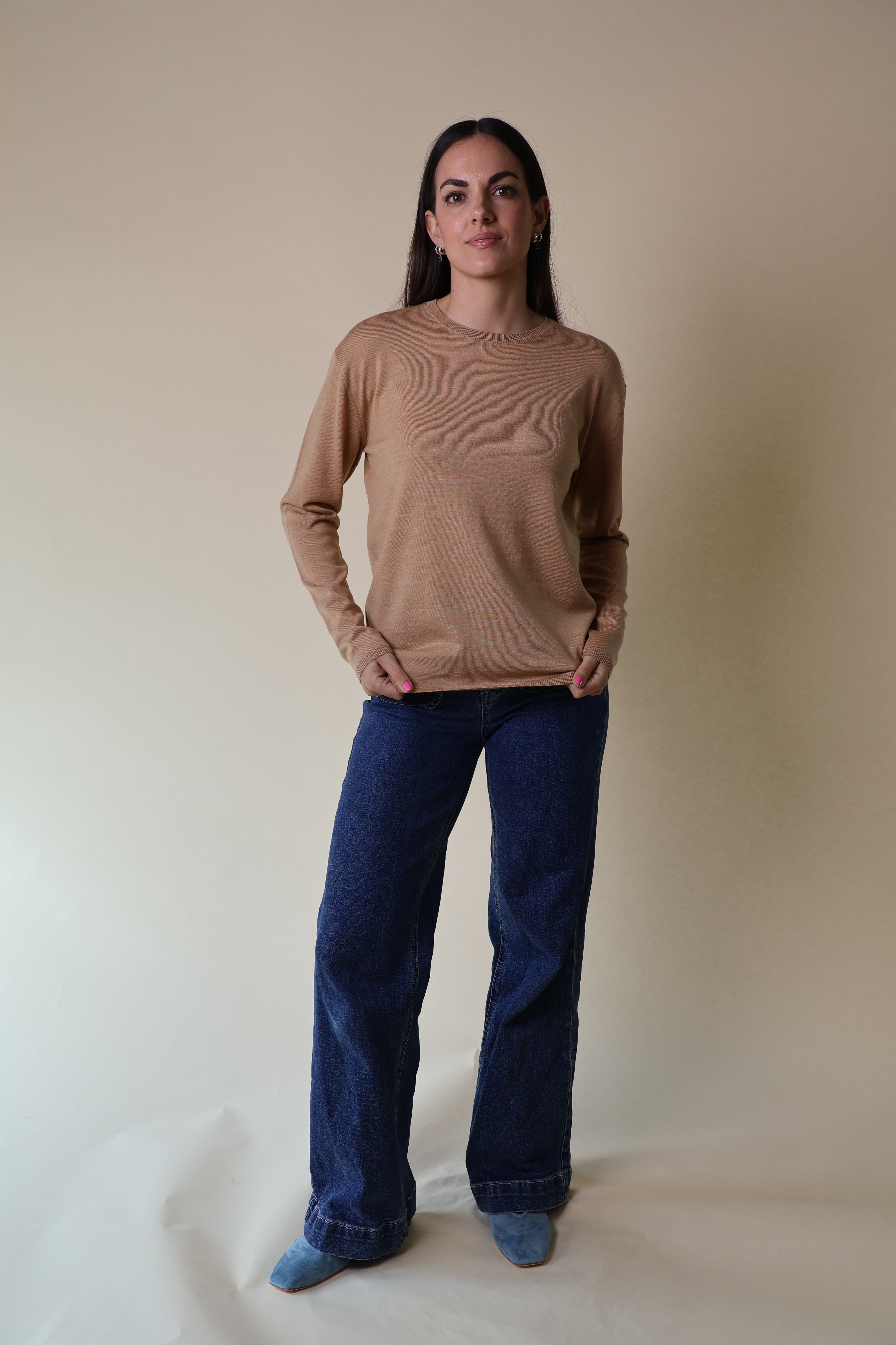 Bloodstone L/S Knit Yarnsmith Camel