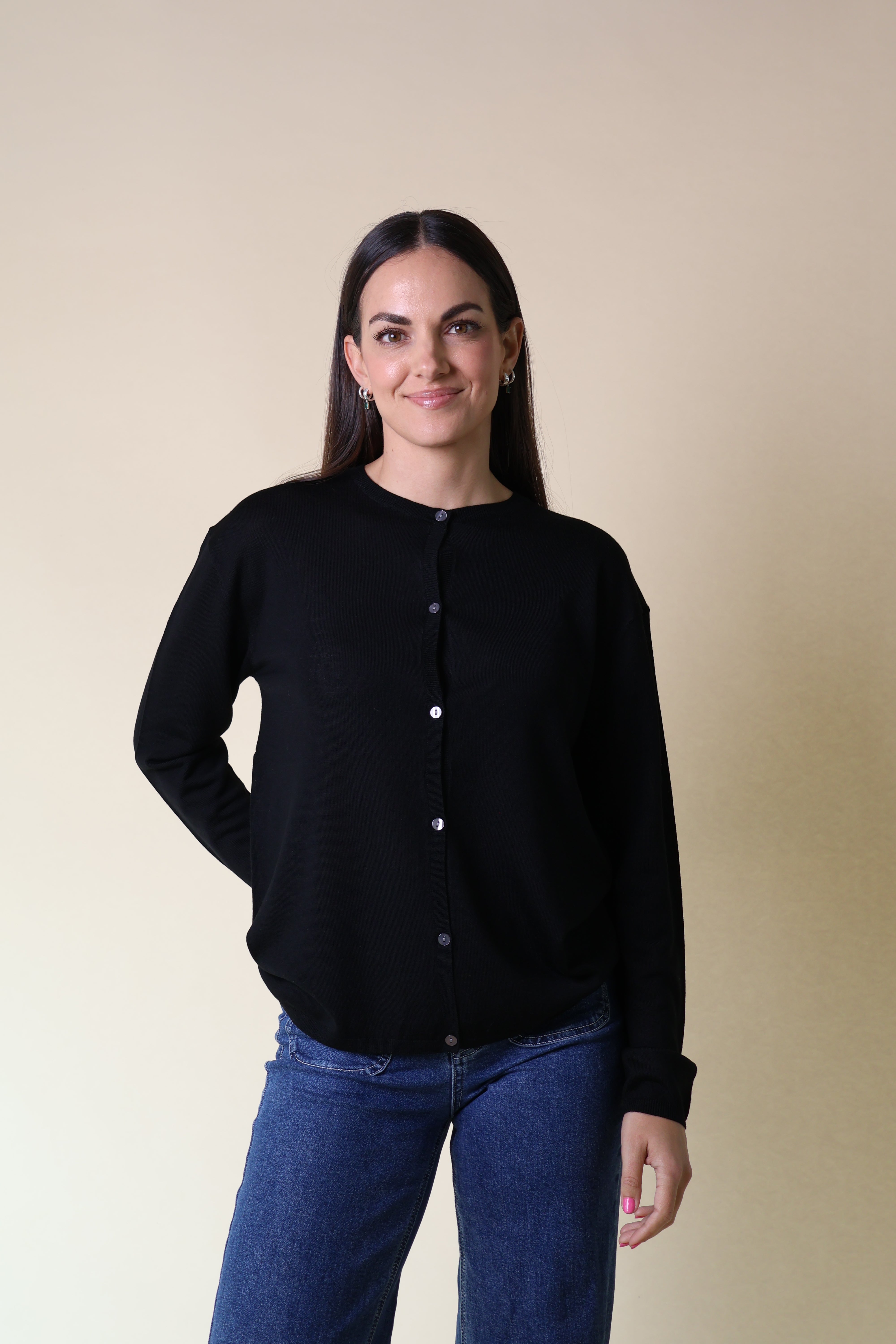 Morganite Cardigan Yarnsmith Black