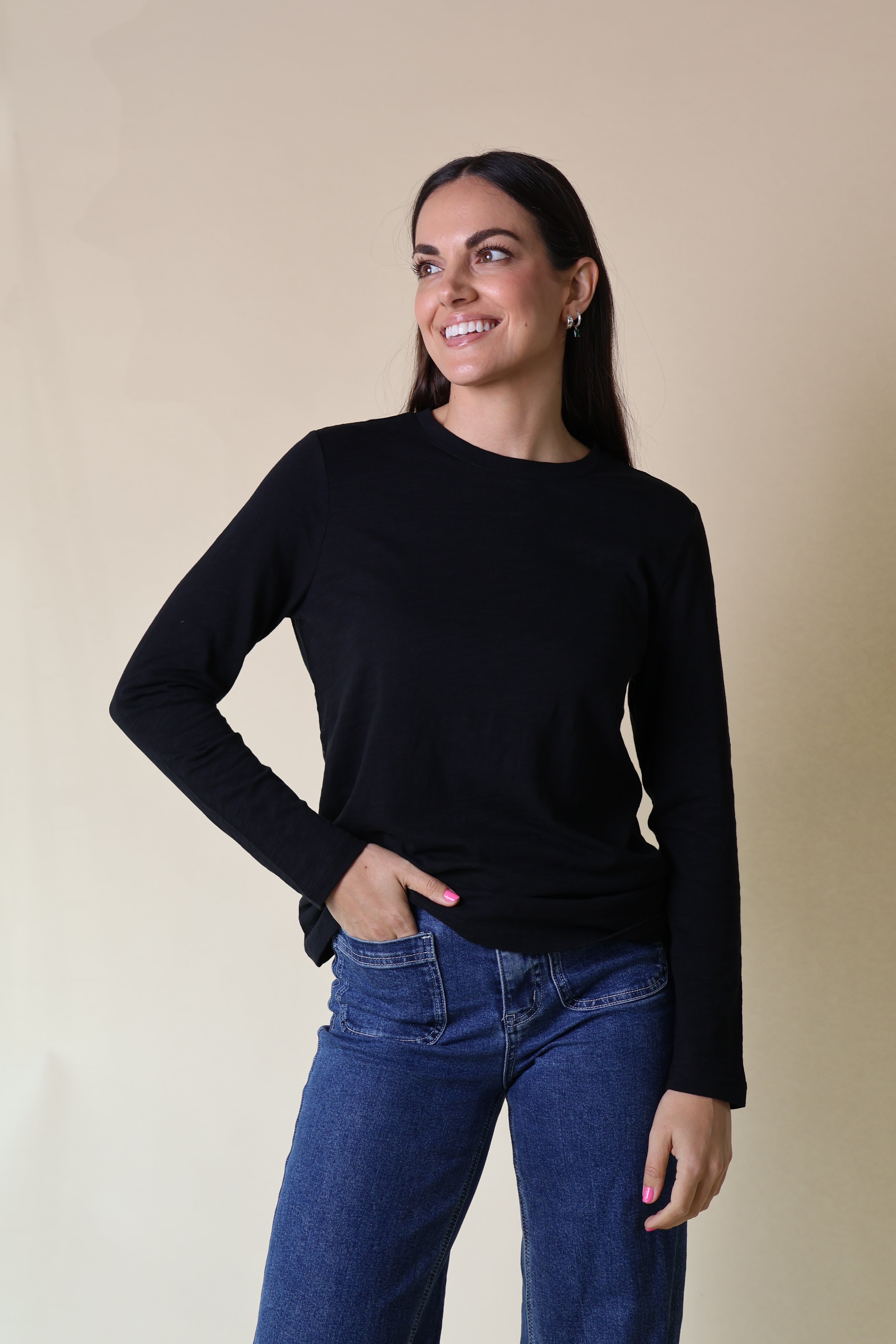 Velveteen Rabbit Long Sleeve Lucie Tee Black