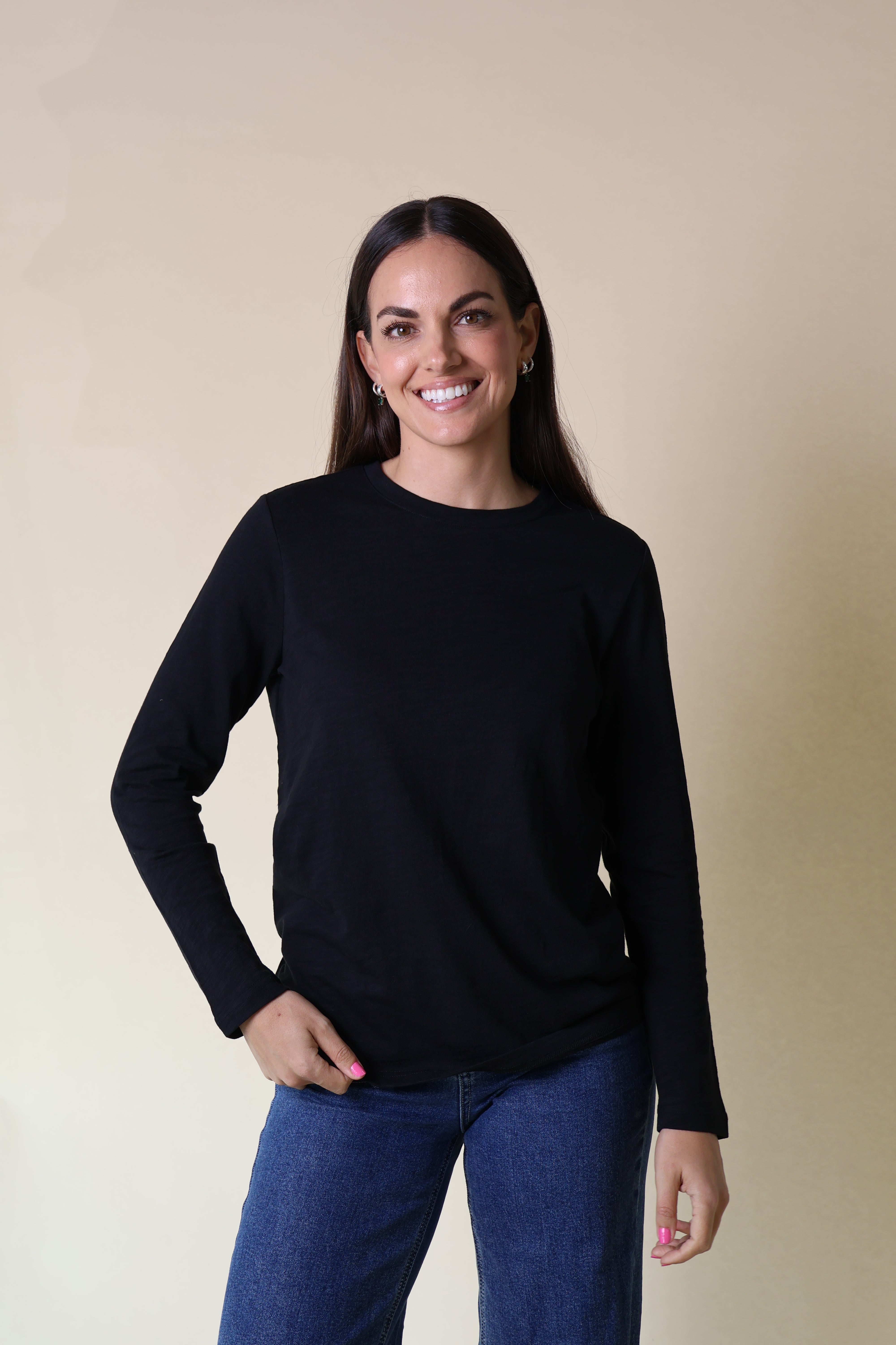 Velveteen Rabbit Long Sleeve Lucie Tee Black