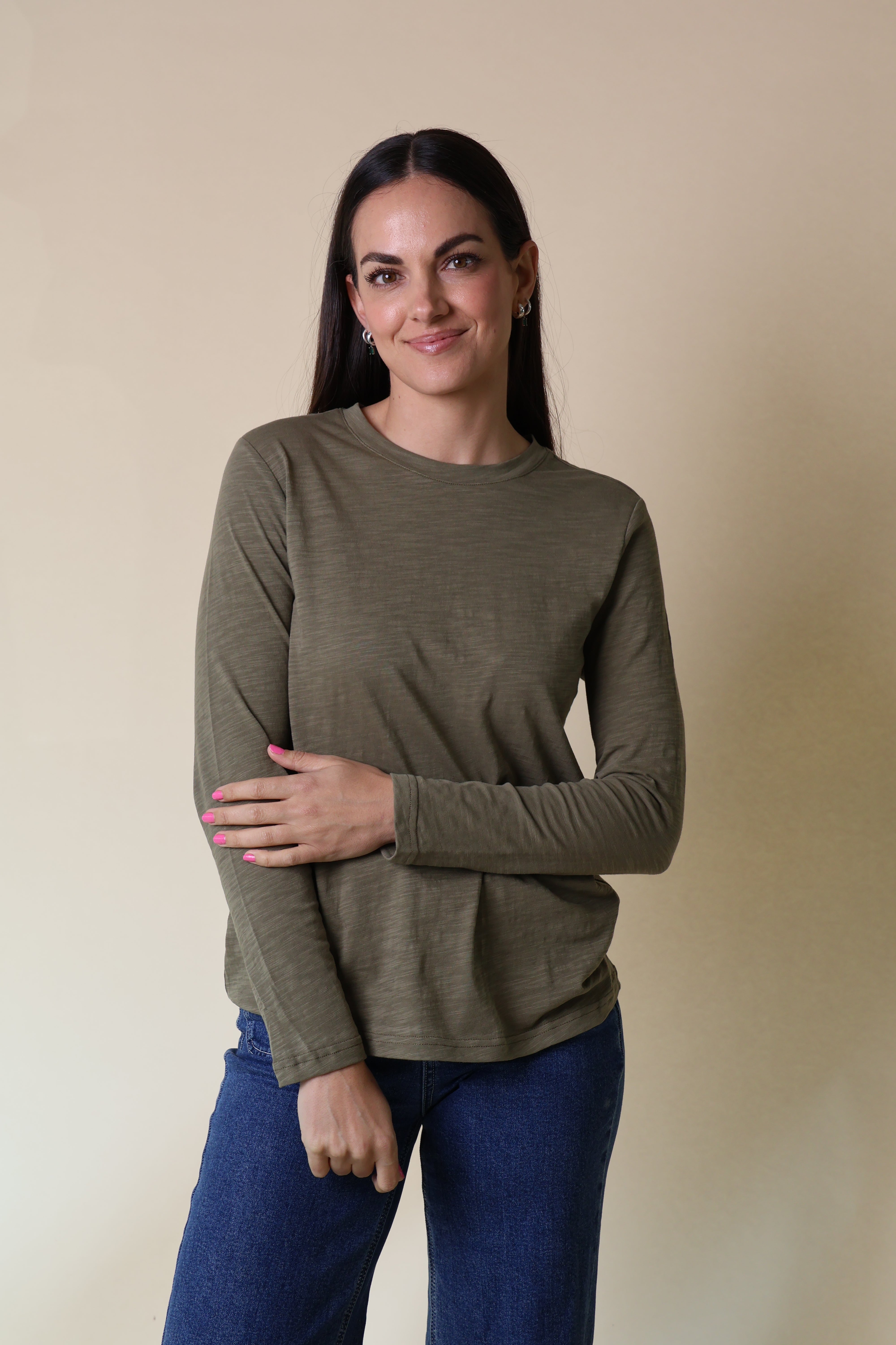 Velveteen Rabbit Long Sleeve Lucie Tee Olive