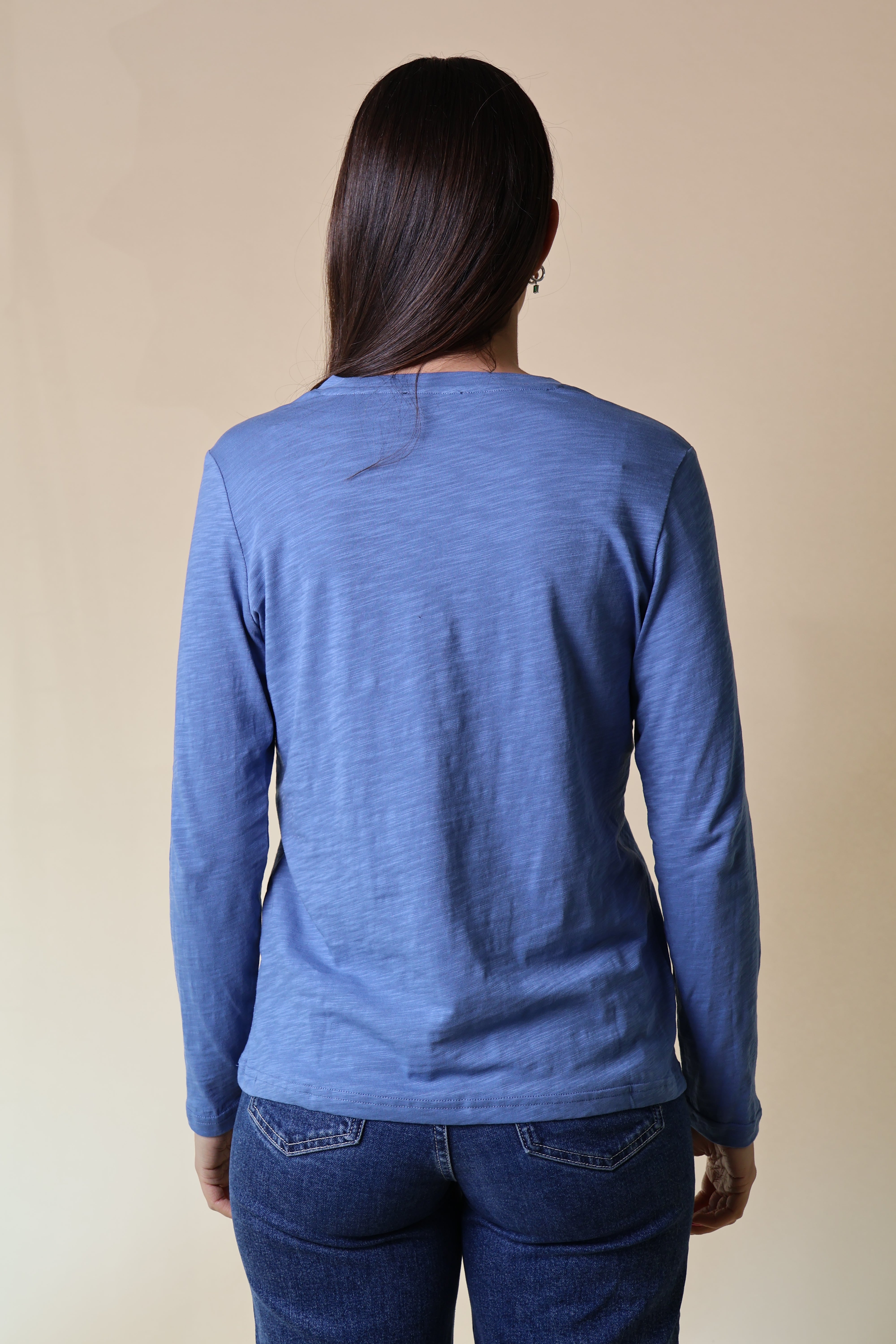 Velveteen Rabbit Long Sleeve Lucie Tee Smokey Blue