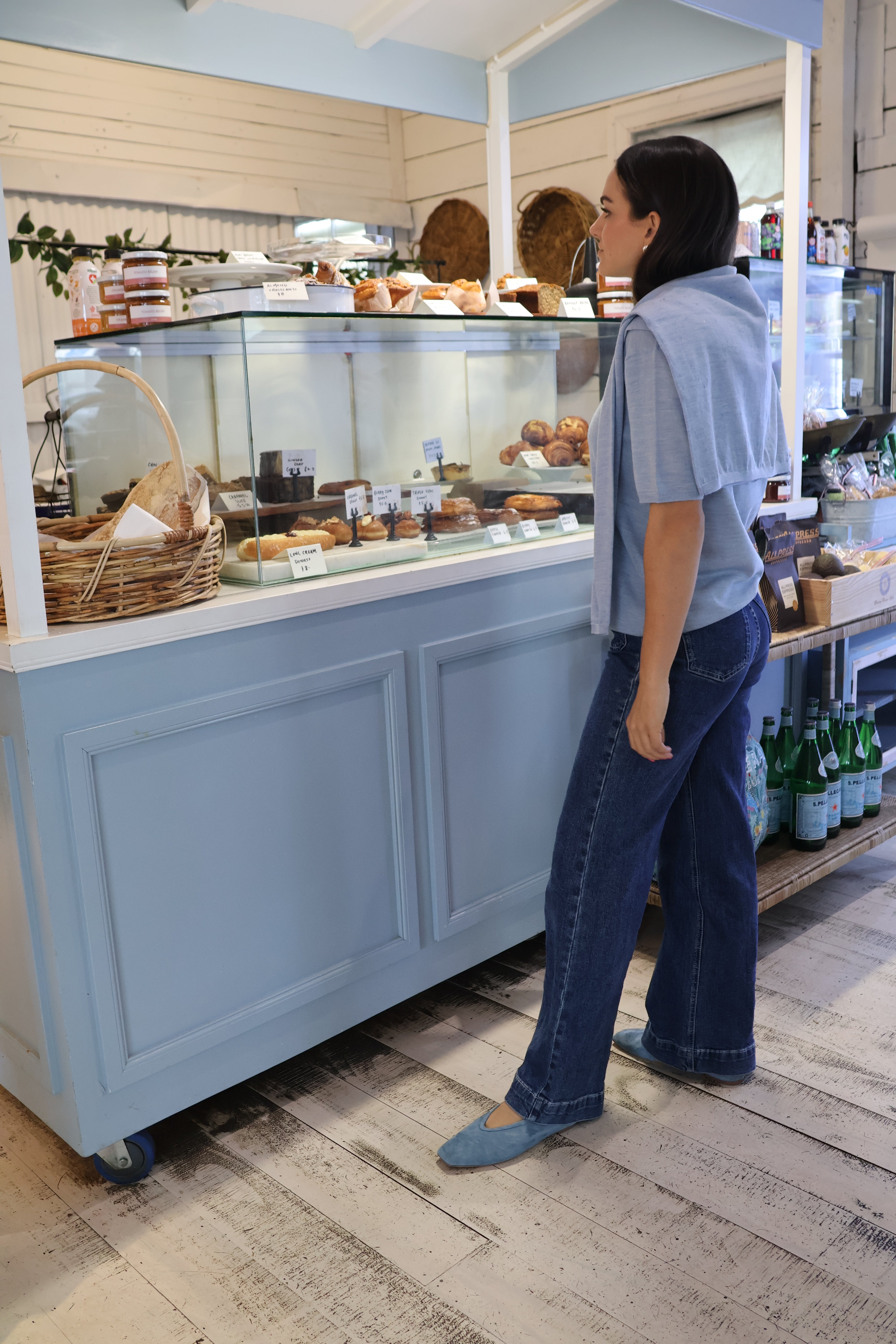 Bloodstone L/S Knit Yarnsmith Pale Blue