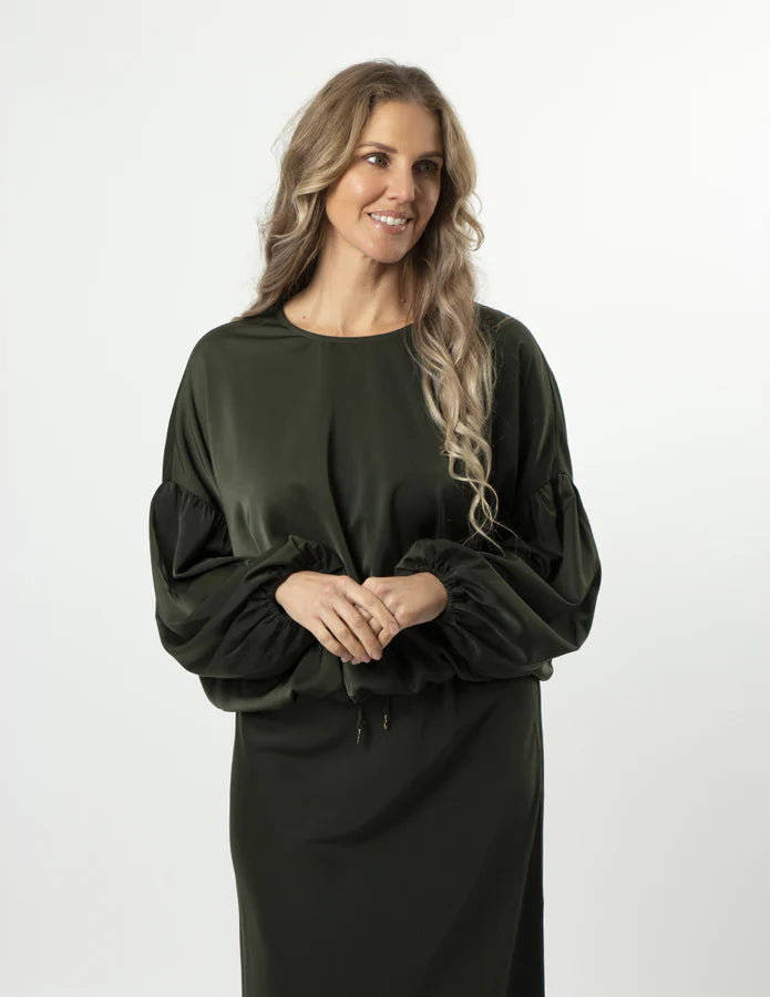 Theo Blouse Khaki Green Stella + Gemma