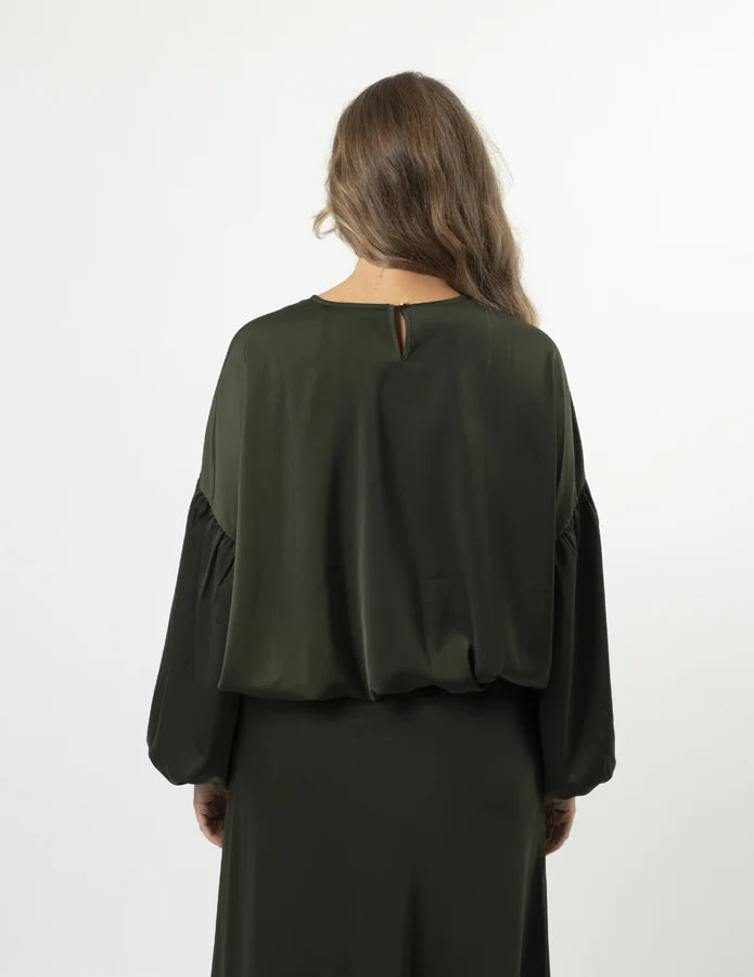 Theo Blouse Khaki Green Stella + Gemma