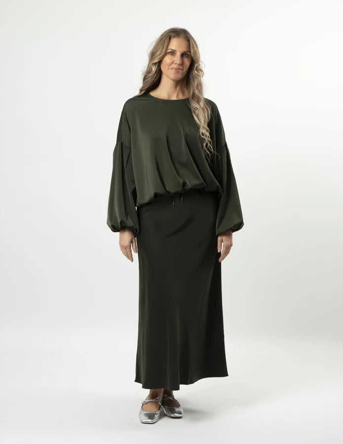 Theo Blouse Khaki Green Stella + Gemma