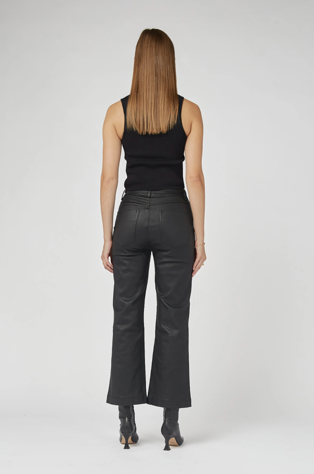 Cody Kick Flare Trouser Dricoper Coated Black