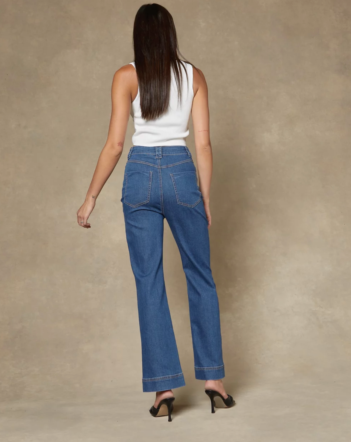 Dricoper Maarte Wide Leg Jeans Mid Classic Blue