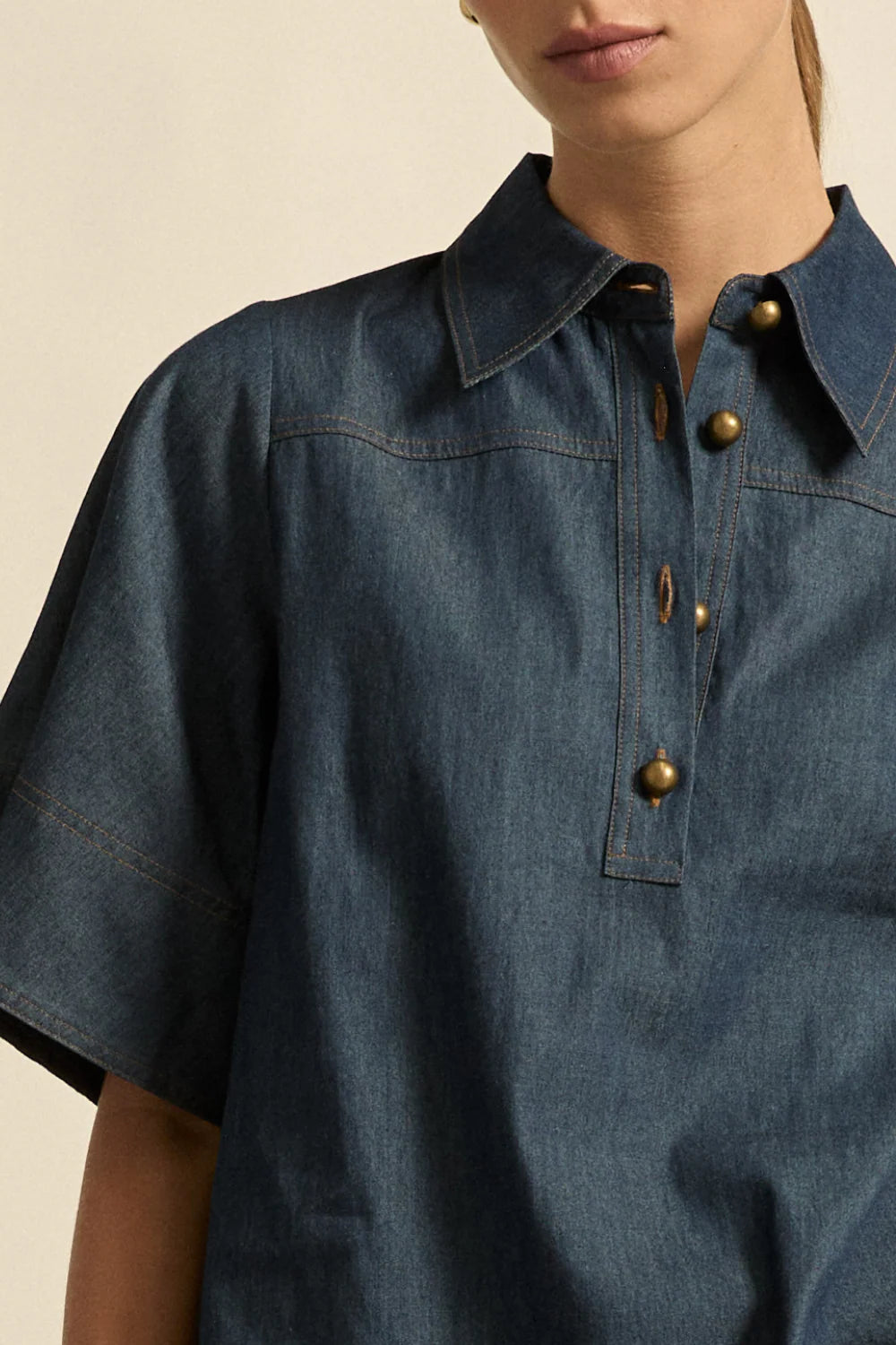 Insinuate Top Dark Chambray Zoe Kratzmann