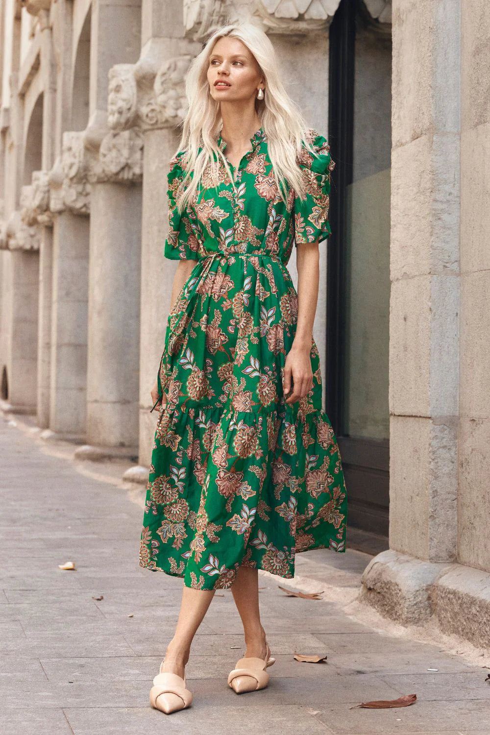 Opus Dress Zoe Kratzmann k'gari palm green