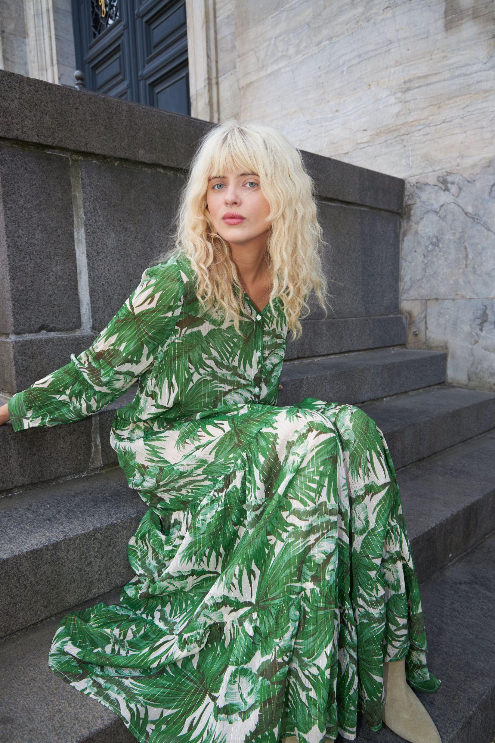 Nee Maxi Dress Lollys Laundry Green Browns Boutique