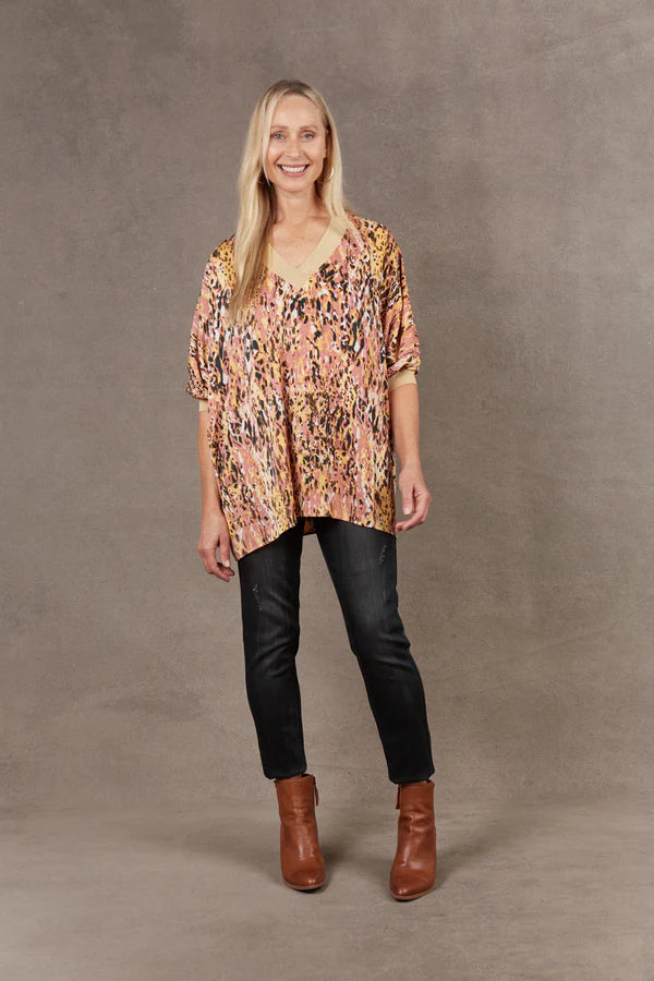 Mayan V Top Eb & Ive Ochre One Size