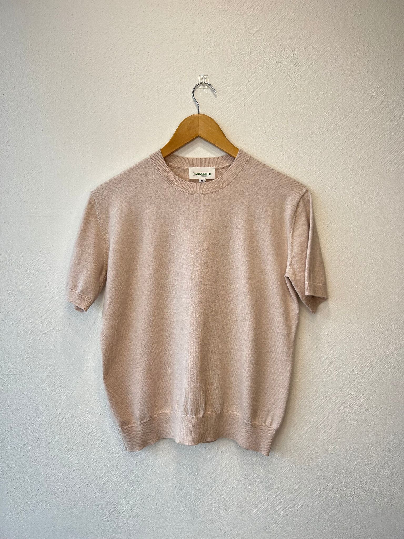 Beryl Cotton/Cashmere T Shirt Yarnsmith BRK3A Oatmeal