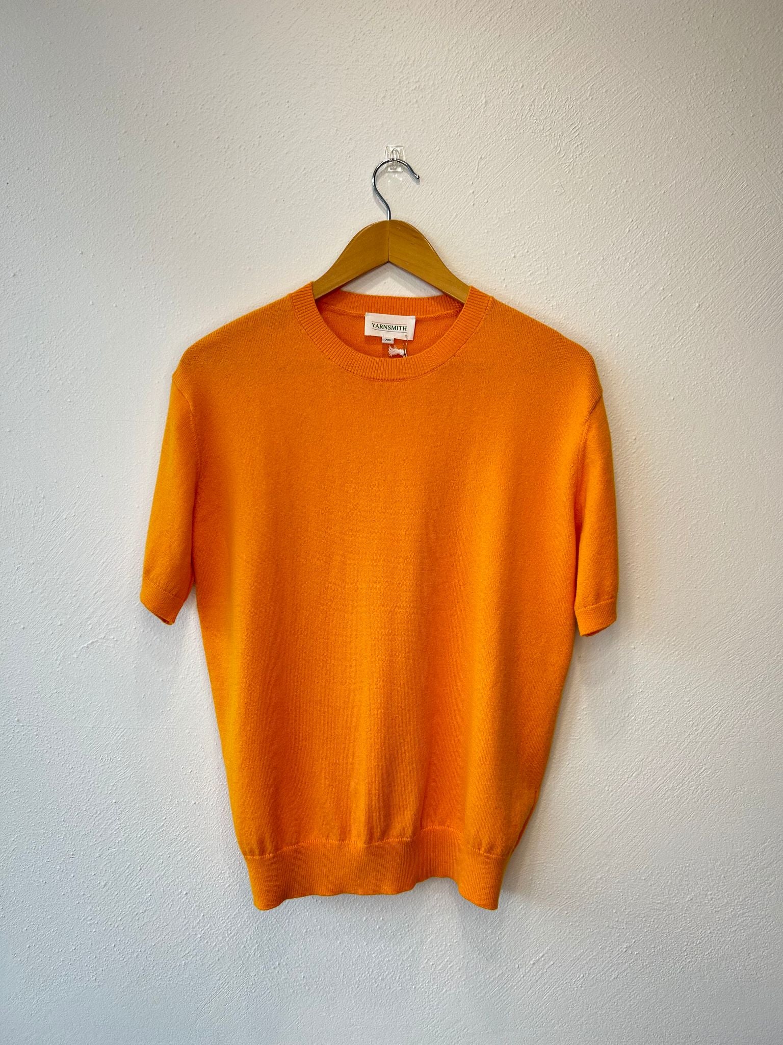 Beryl Cotton/Cashmere T Shirt Yarnsmith BRK3A Orange
