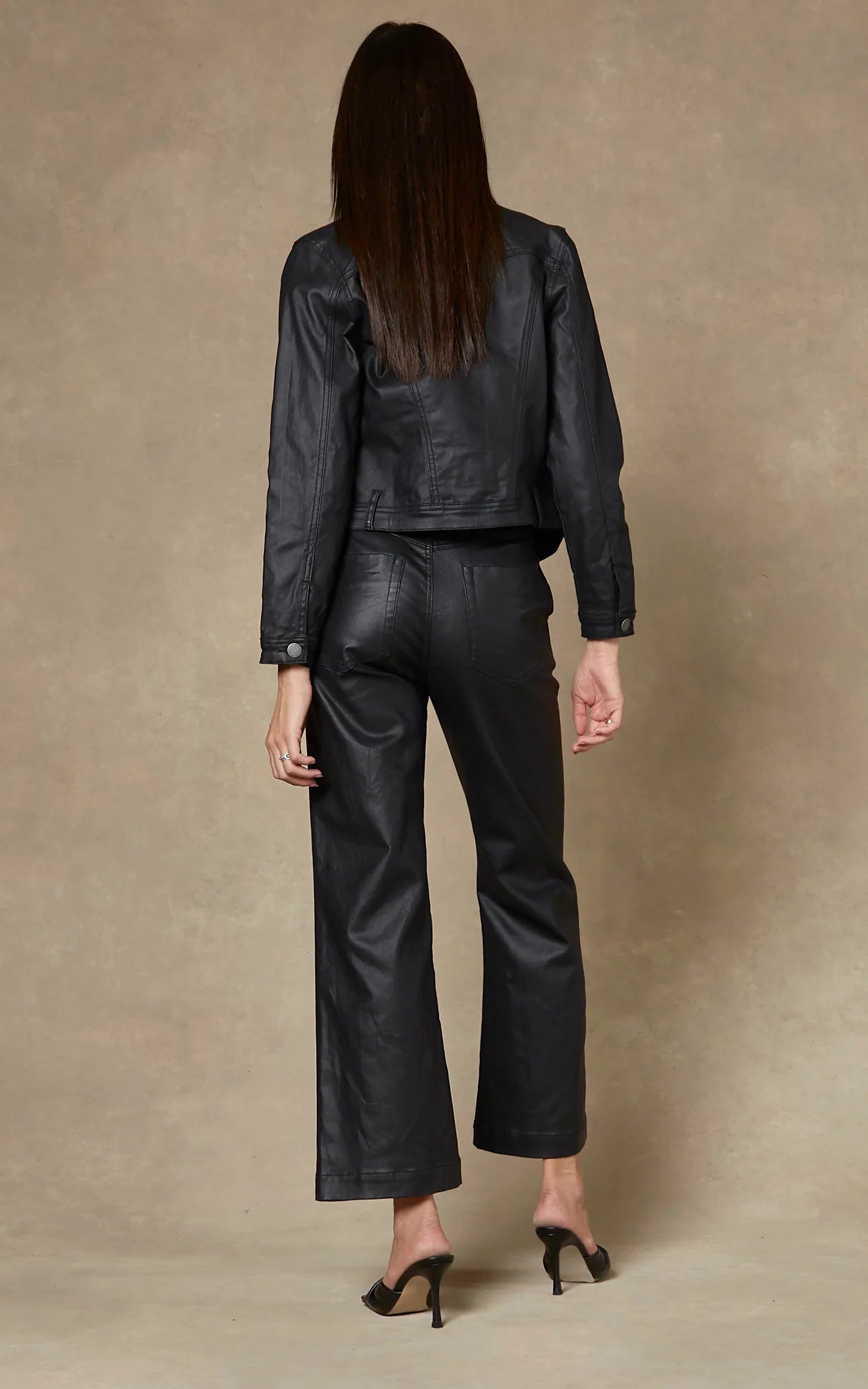 Cody Kick Flare Trouser Dricoper Coated Black