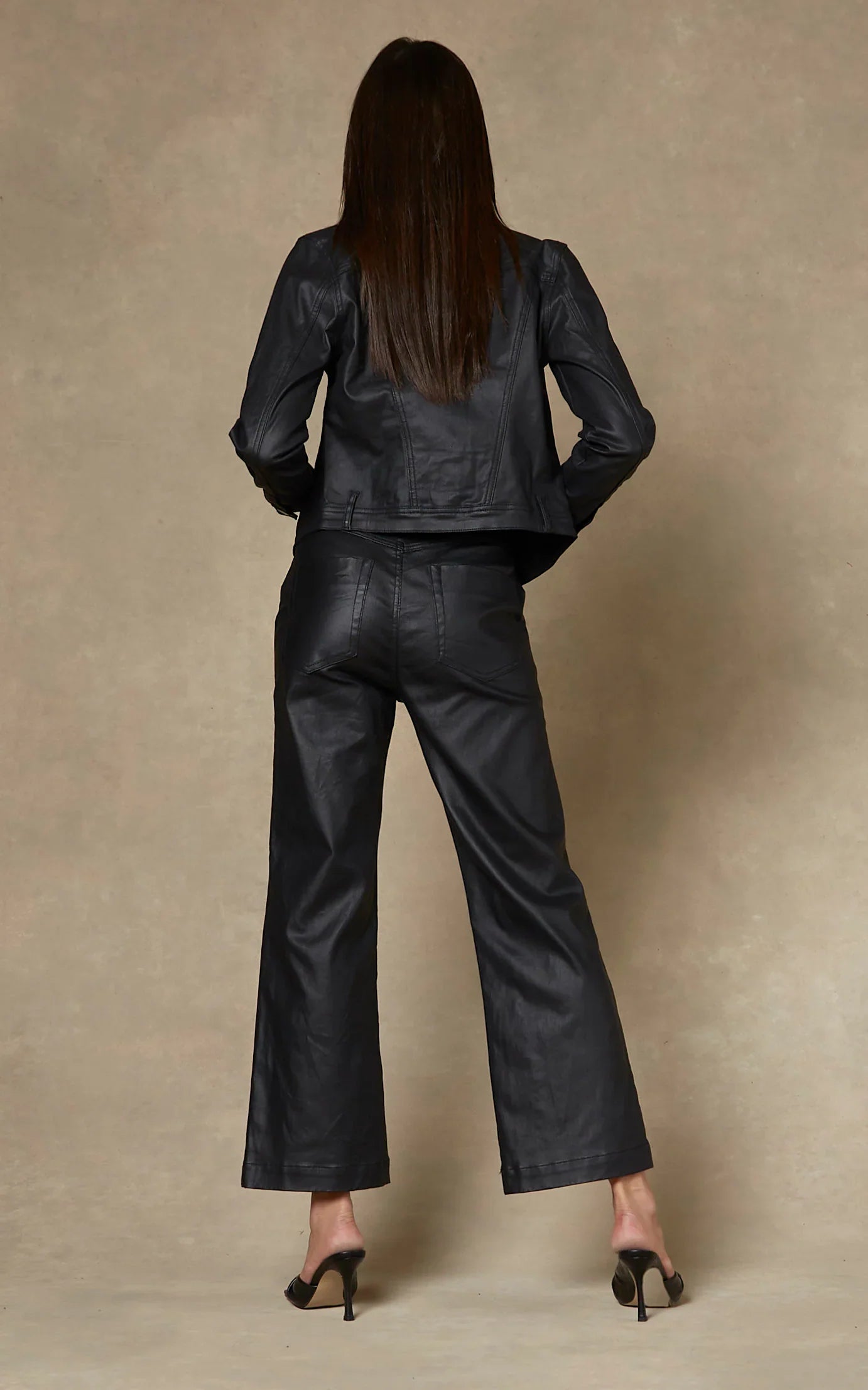 Cody Kick Flare Trouser Dricoper Coated Black