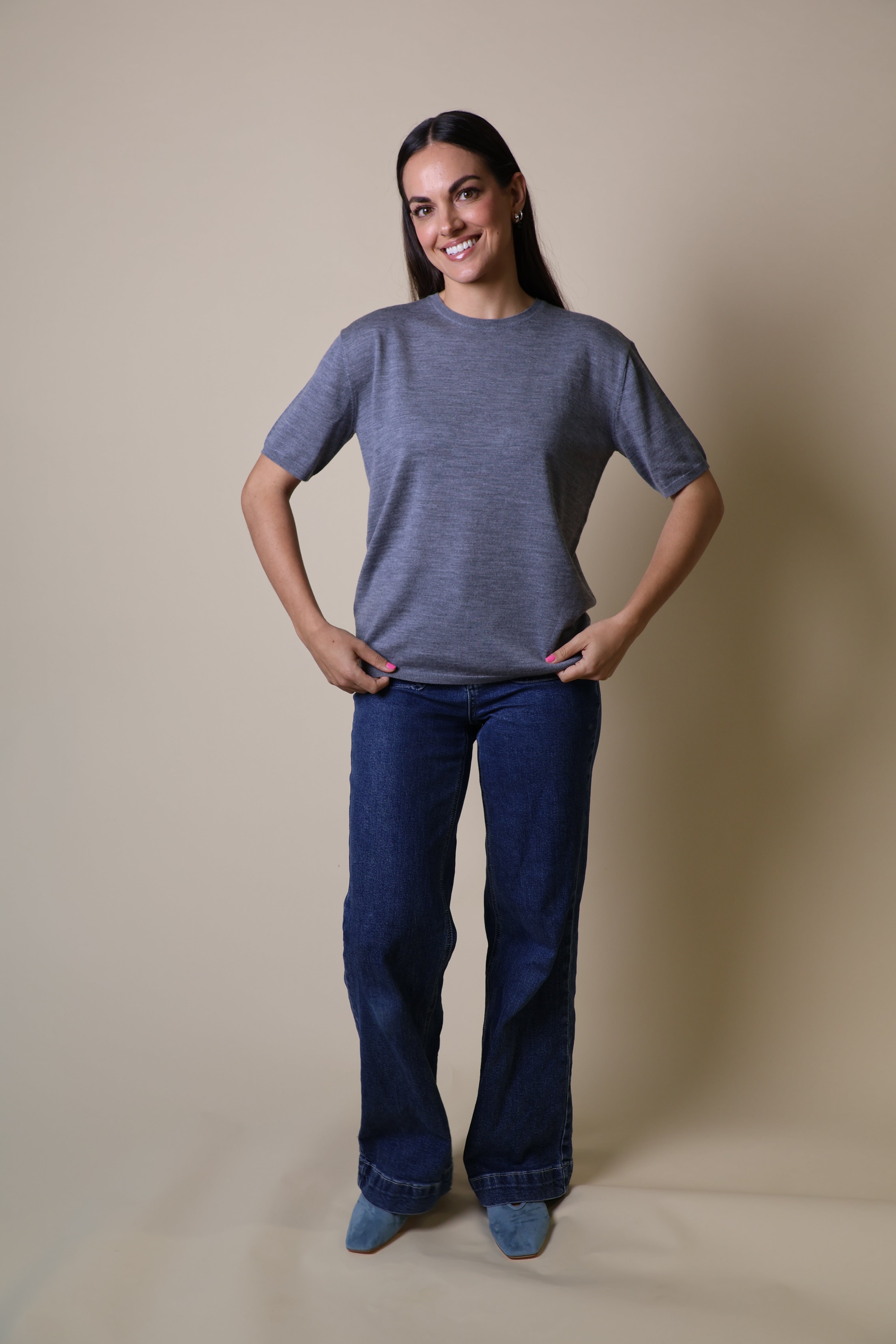 Spinel Tee Yarnsmith Grey Marle