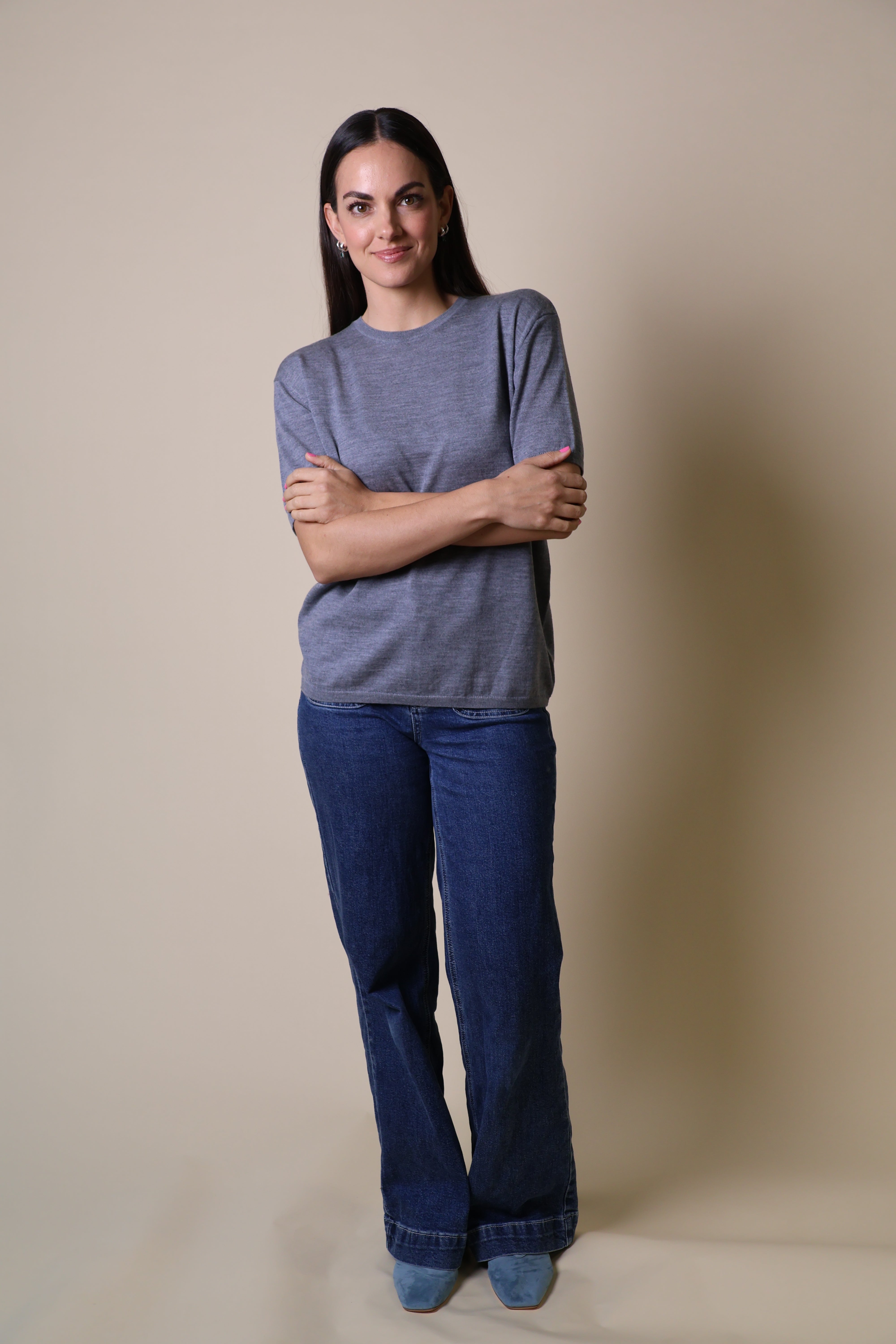 Spinel Tee Yarnsmith Grey Marle