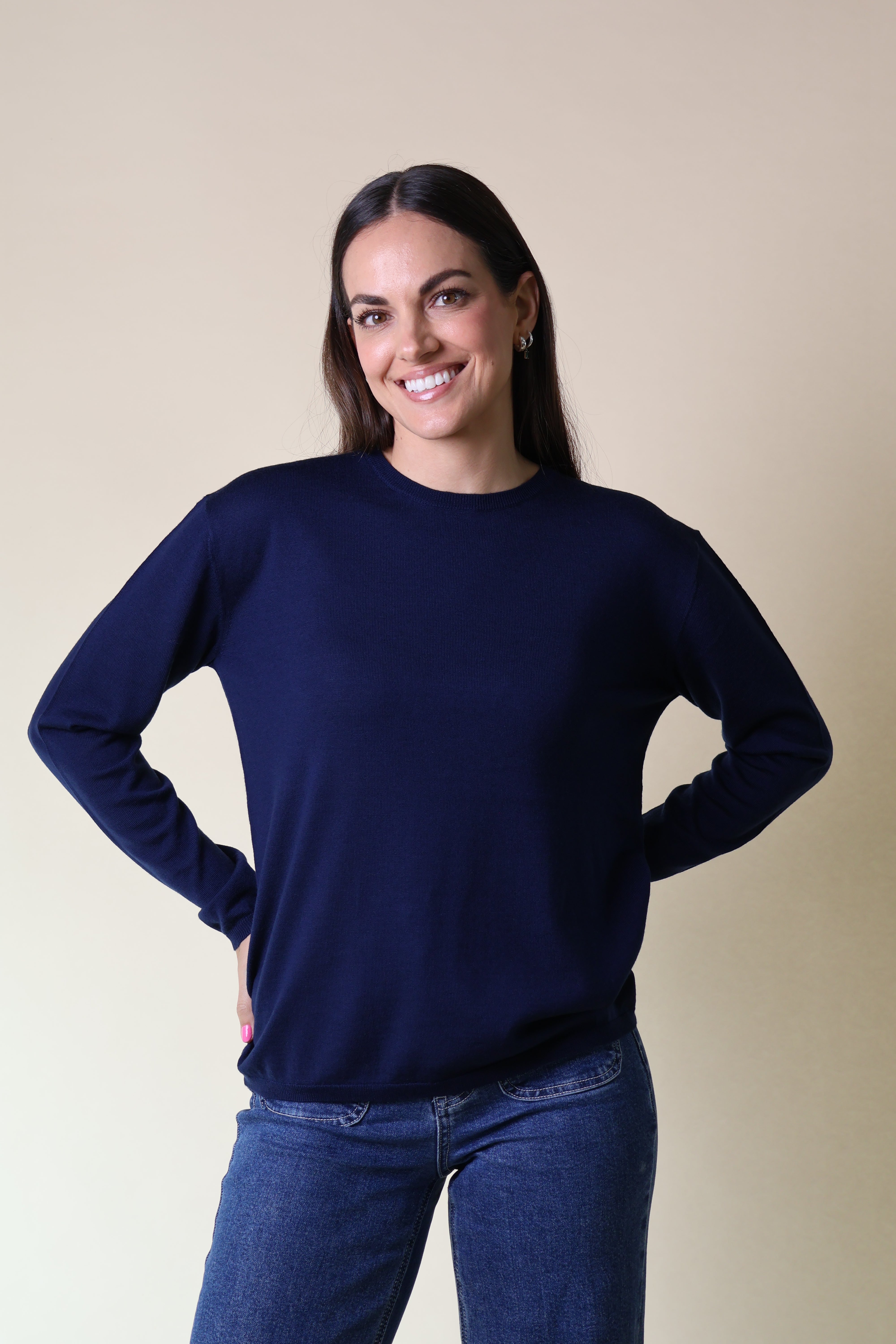 Bloodstone L/S Knit Yarnsmith Navy