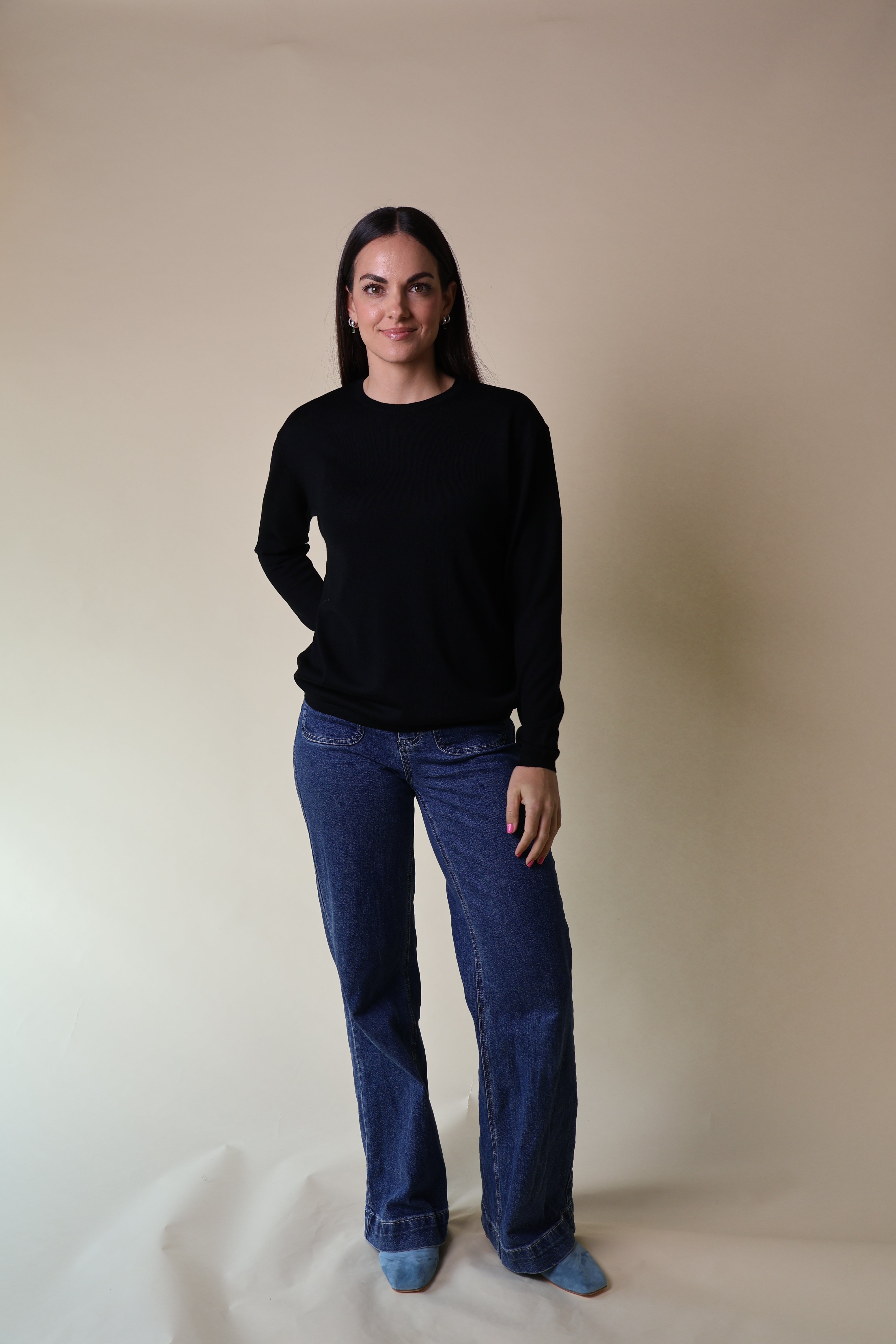 Bloodstone L/S Knit Yarnsmith Black