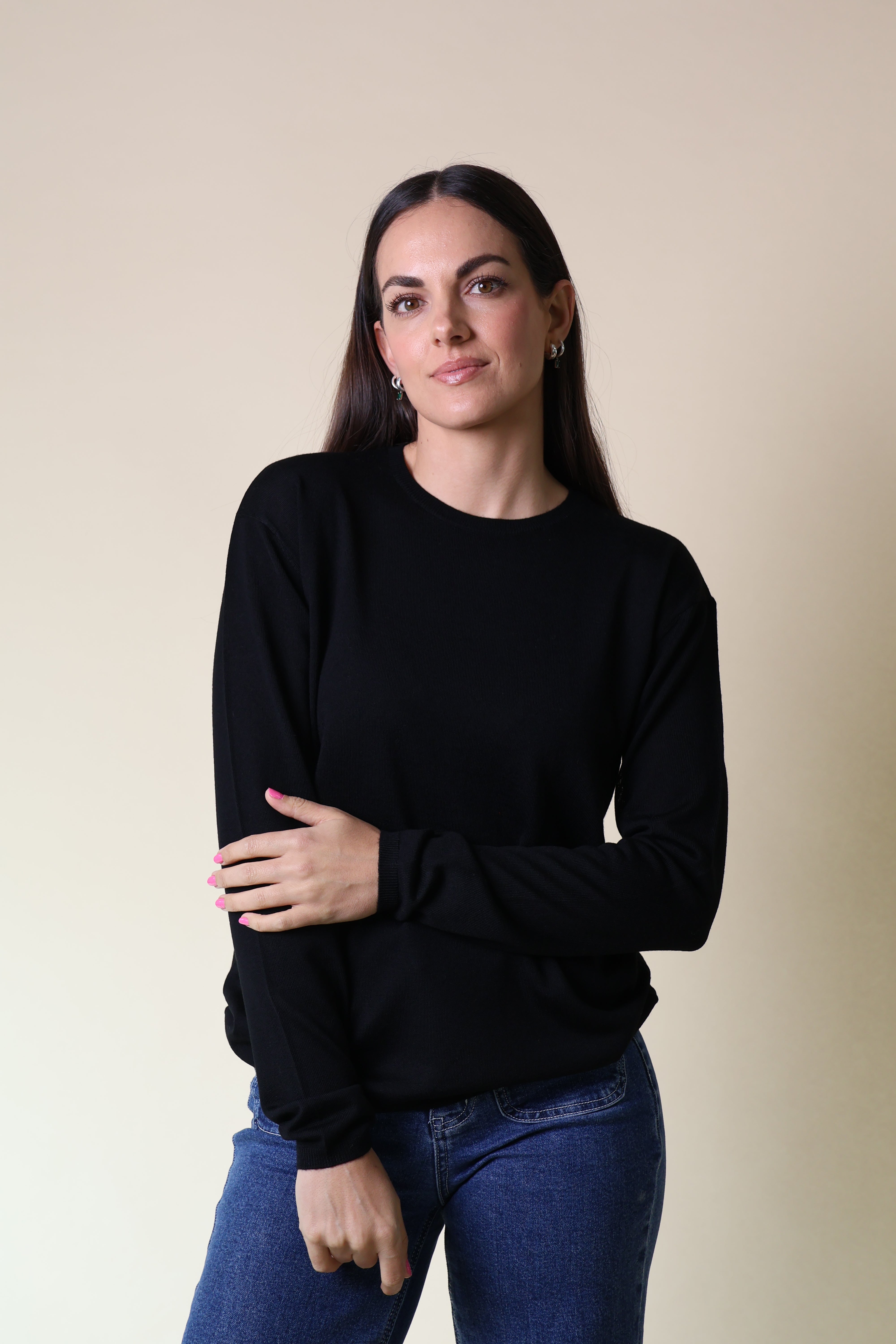 Bloodstone L/S Knit Yarnsmith Black