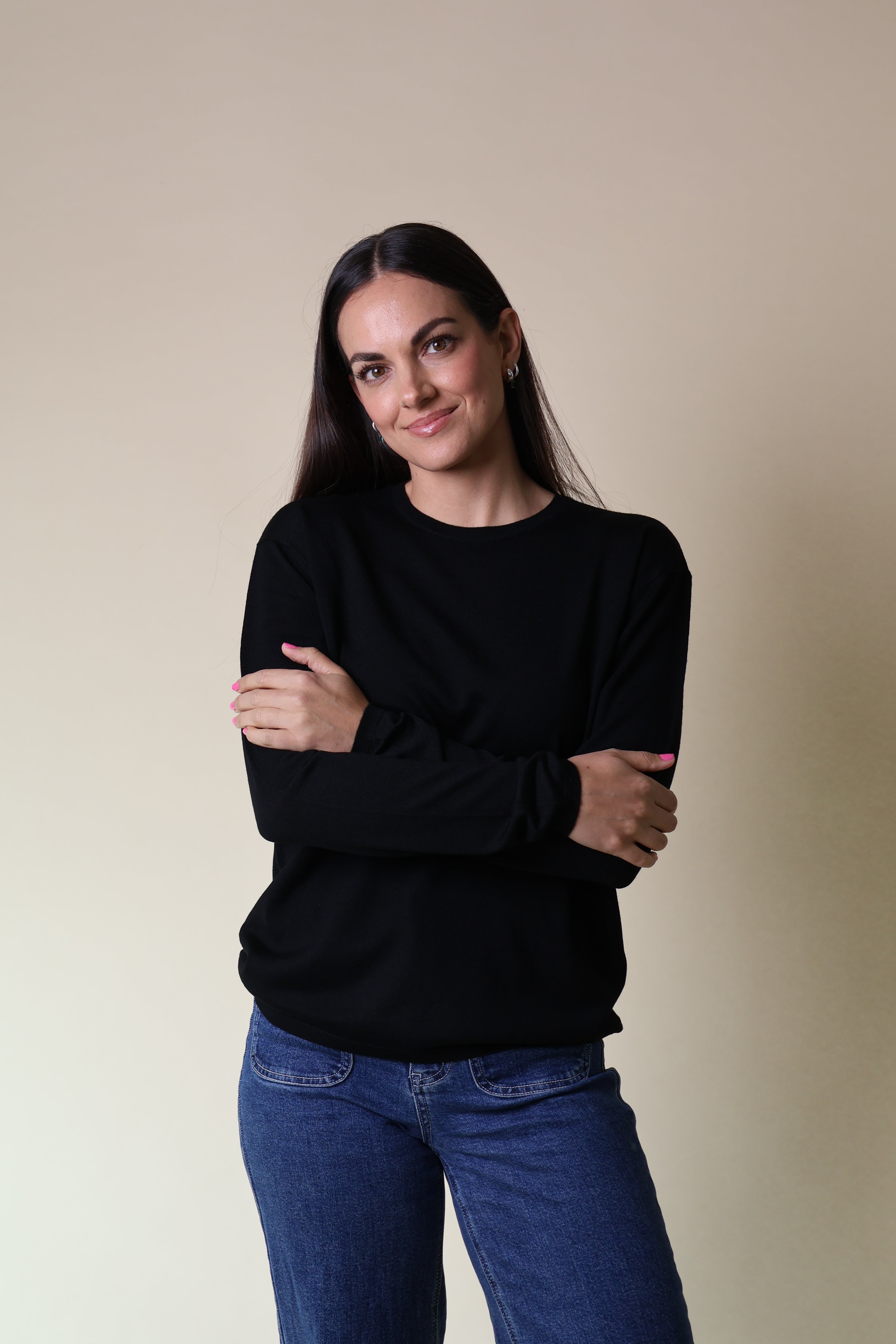 Bloodstone L/S Knit Yarnsmith Black