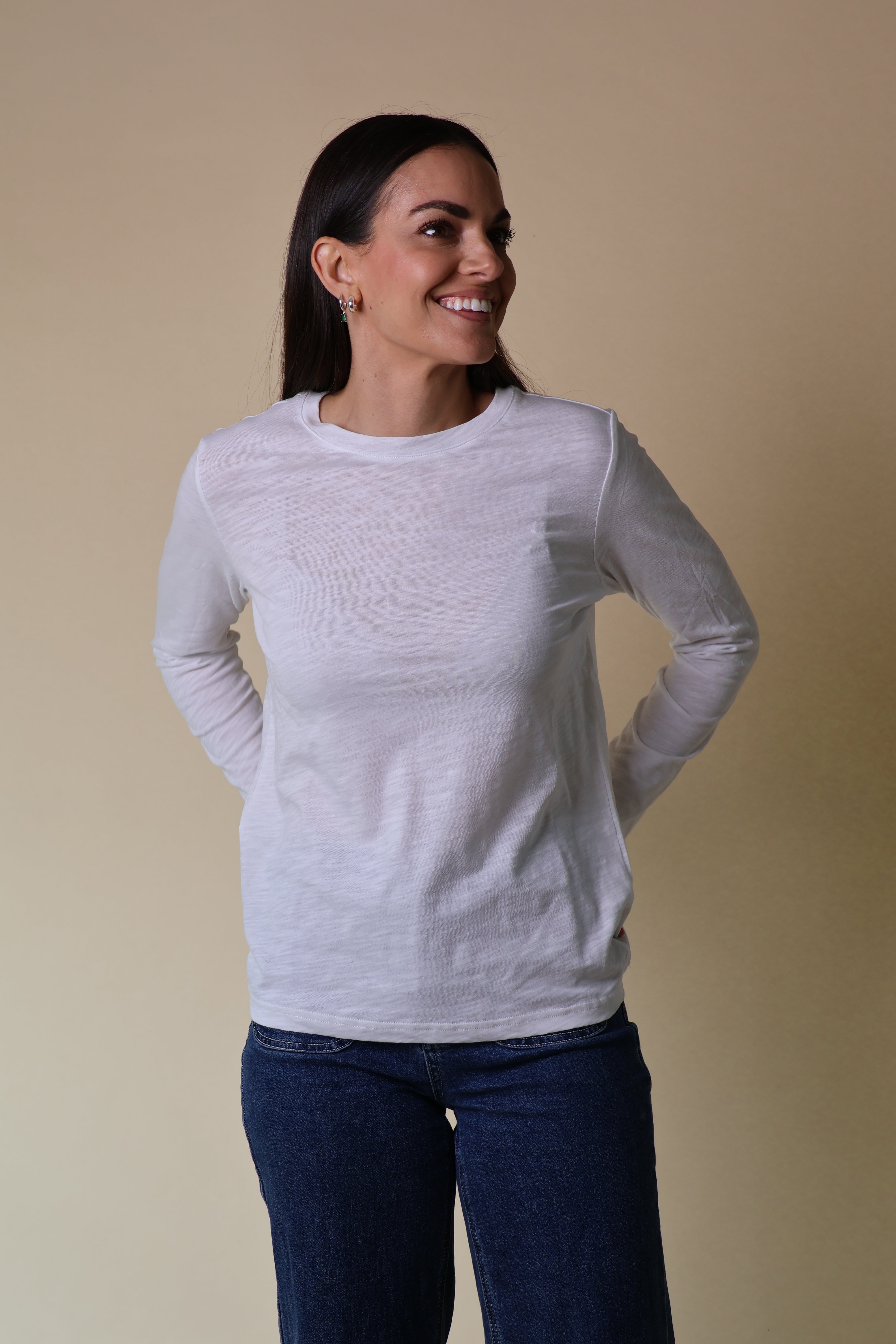 Velveteen Rabbit Long Sleeve Lucie Tee White