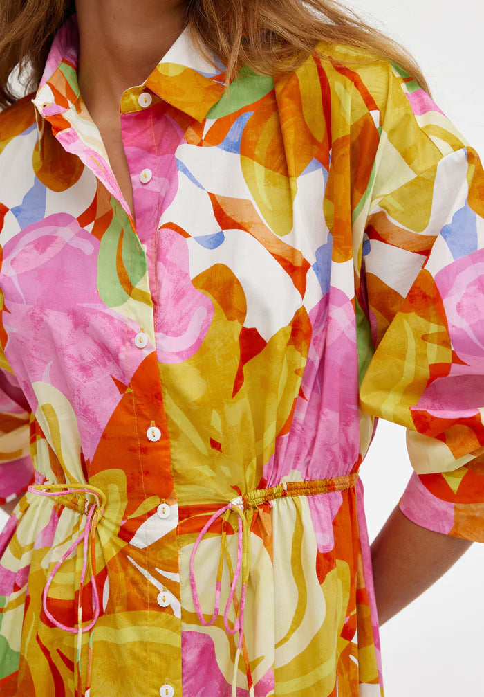 Kinney Isla Shirt Dress Capri Abstract