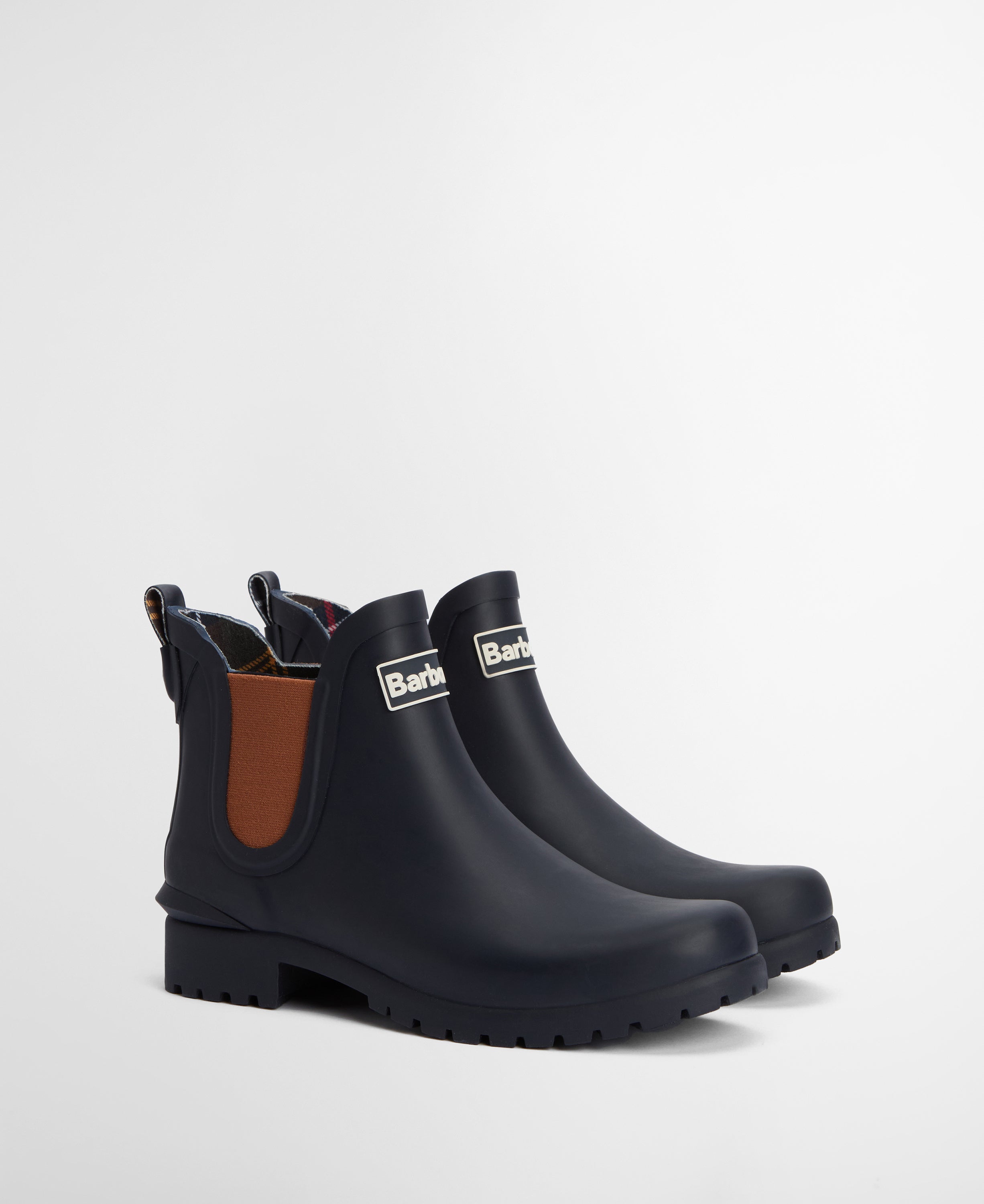 Barbour Wilton Chelsea Welly Navy/Brown