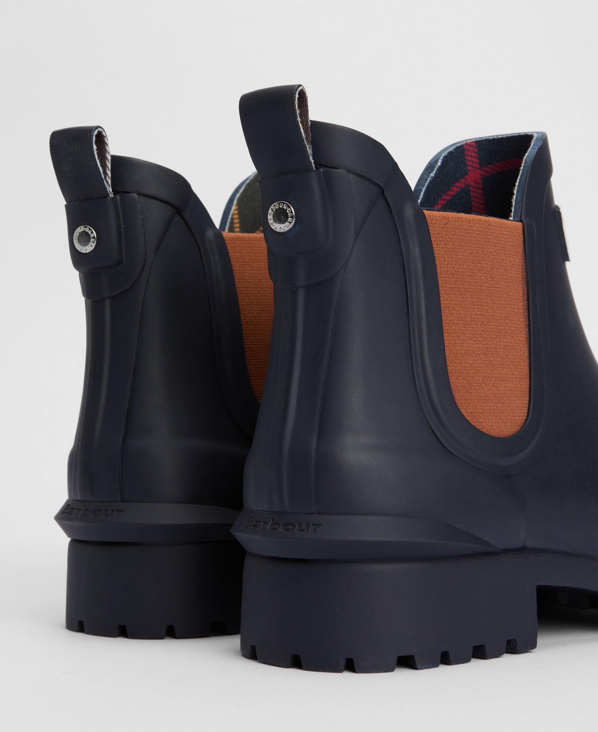 Barbour Wilton Chelsea Welly Navy/Brown