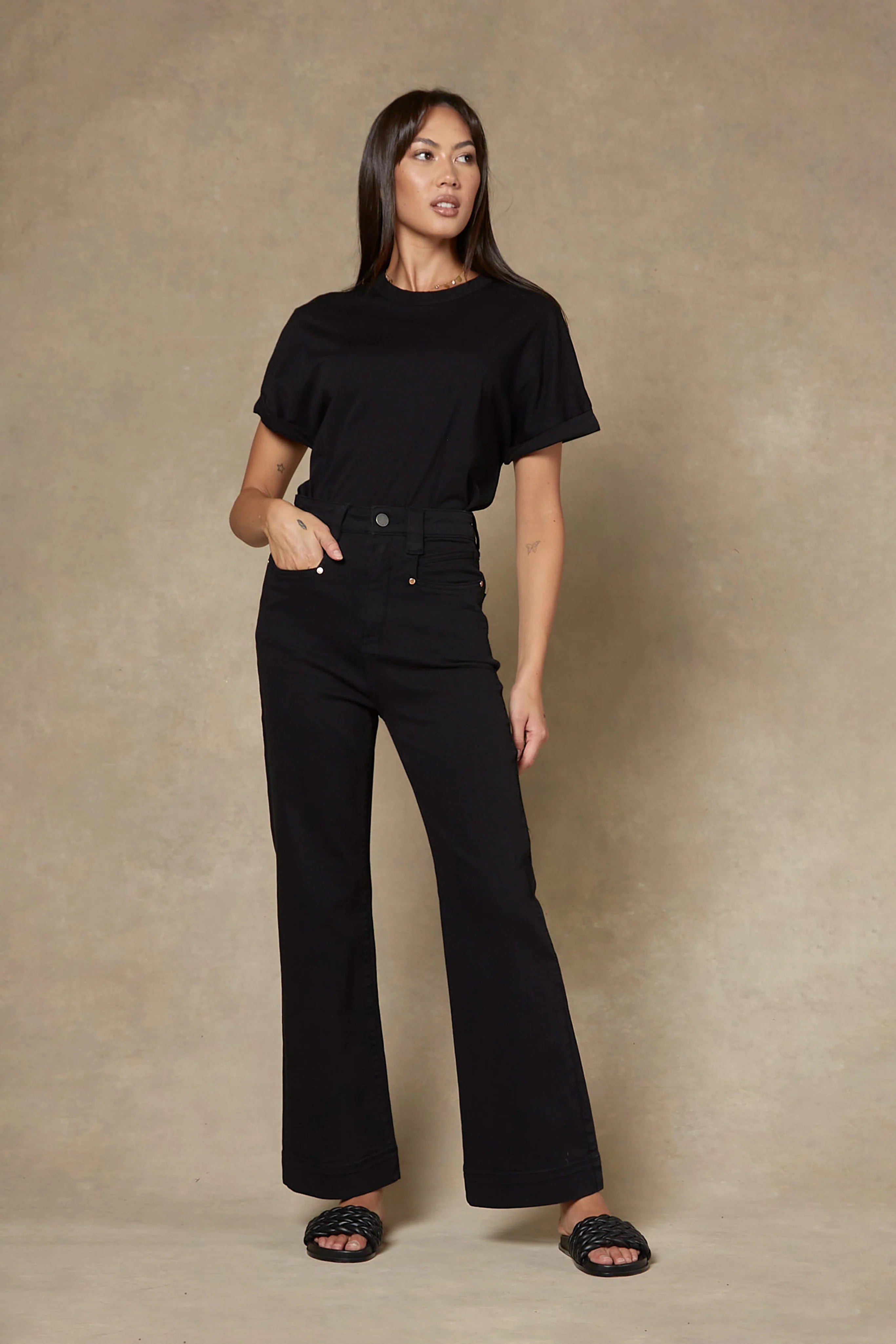 Dricoper Maarte Wide Leg Jeans Black
