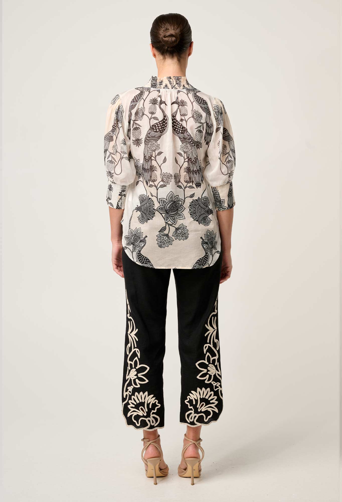 Oleander Shirred Blouse Once Was
