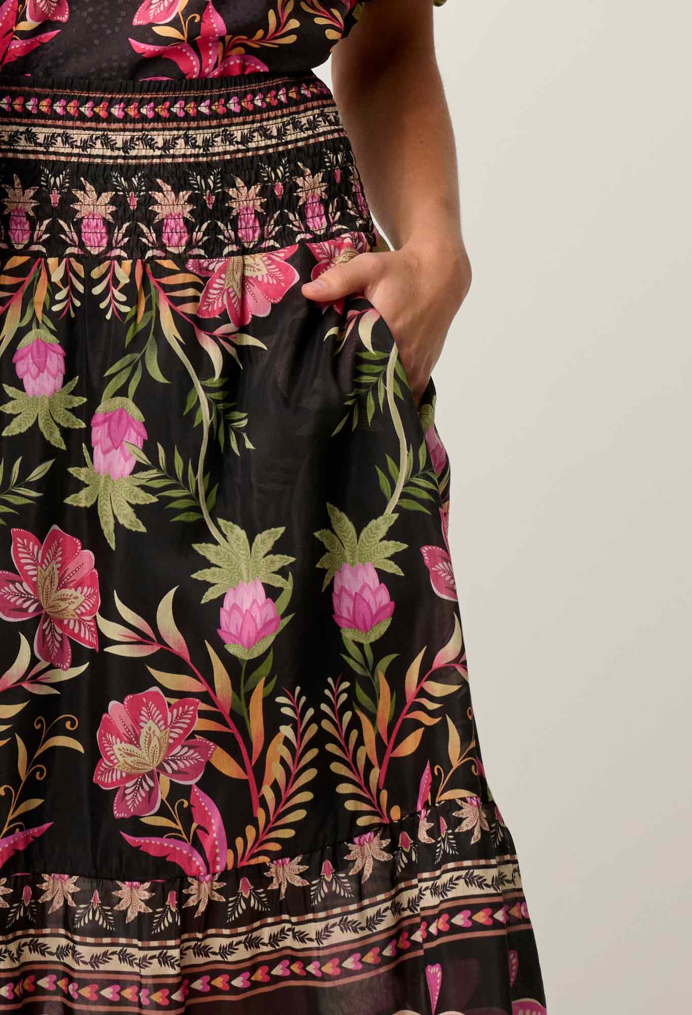 Cordelia Anthos Lobos Shirred Waist Skirt