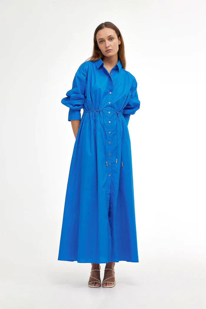 Kinney Isla Shirt Dress Cobalt