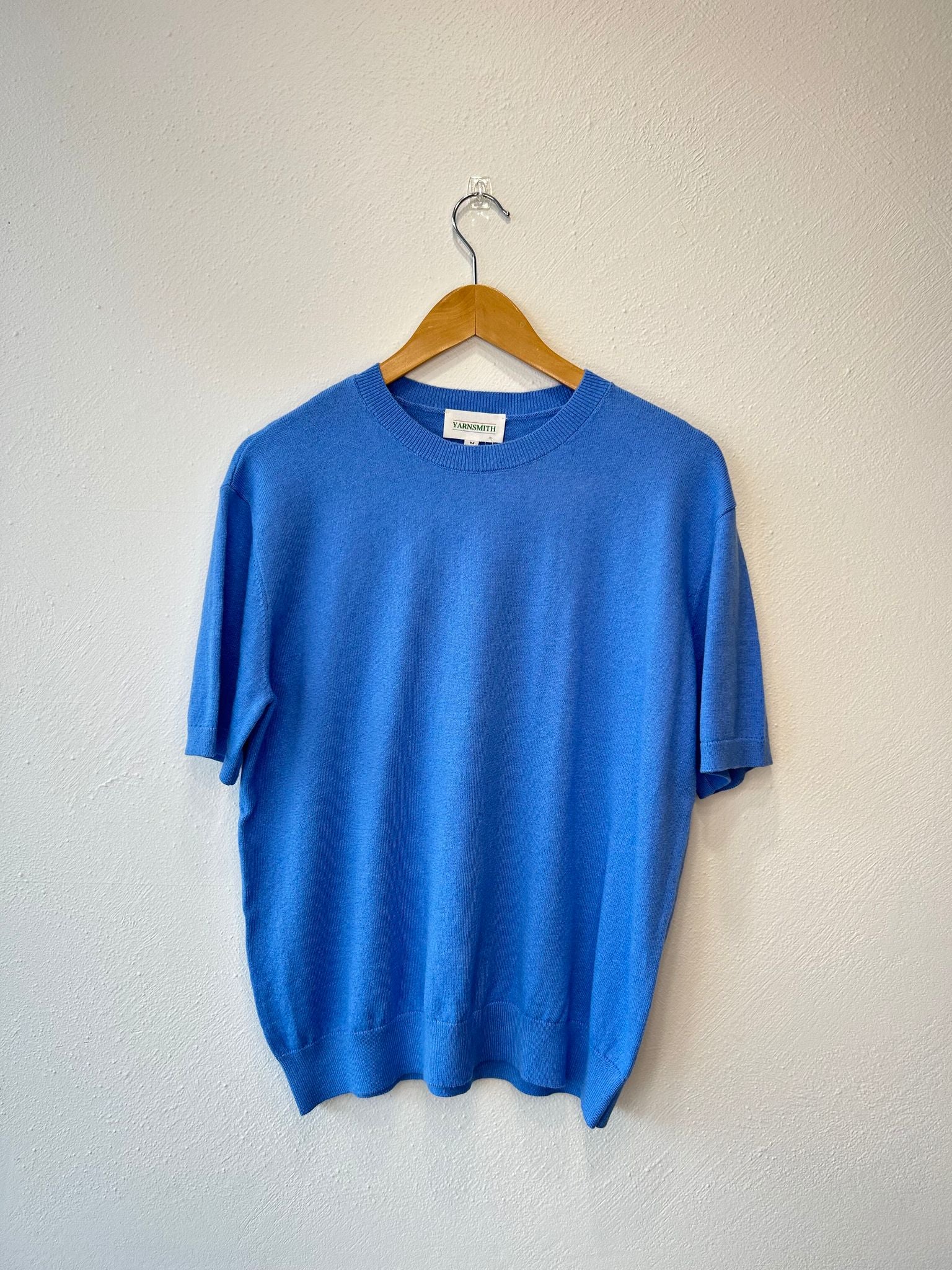 Beryl Cotton/Cashmere T Shirt Yarnsmith BRK3A Cornflower